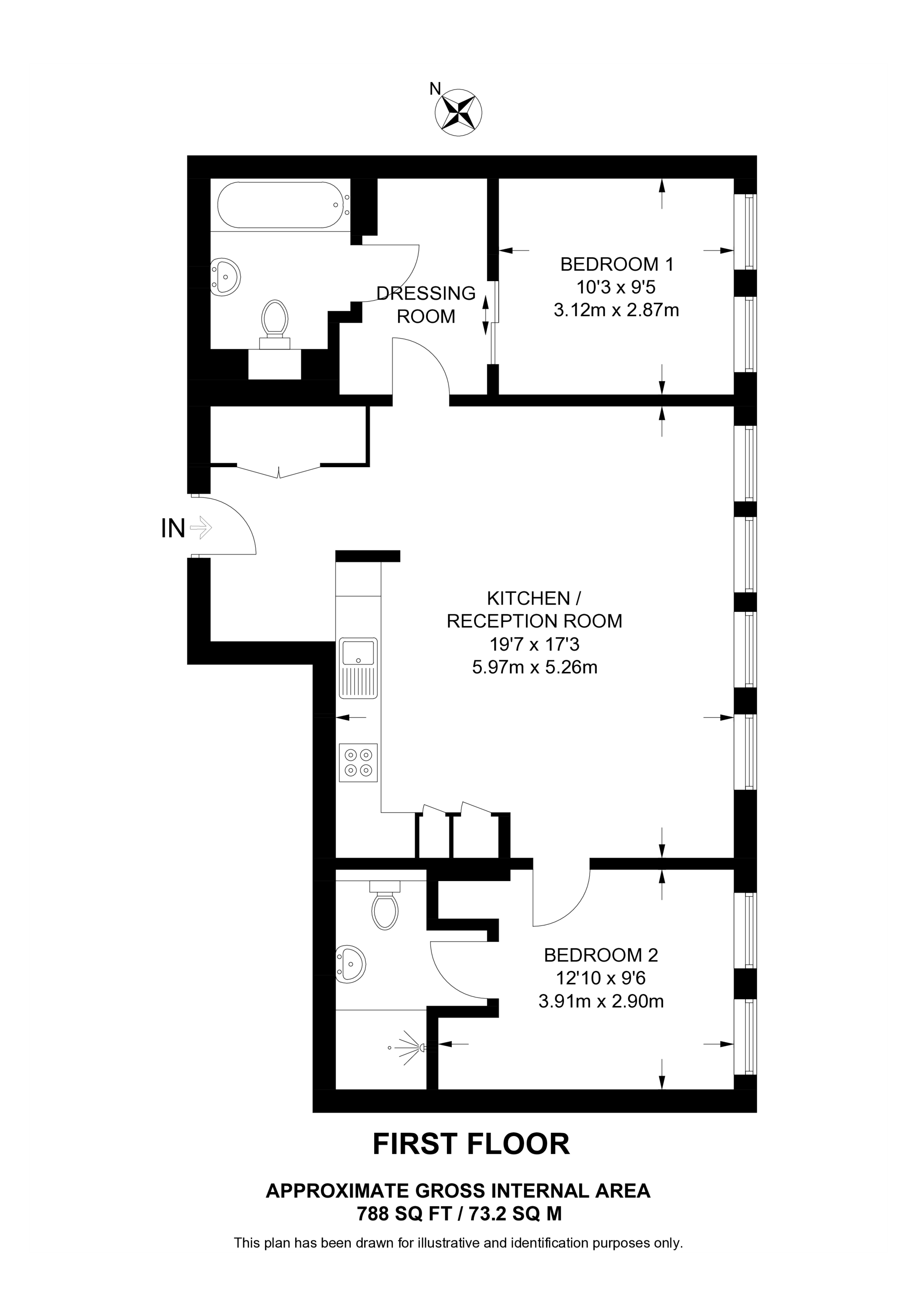 Leon House, Croydon floorplan