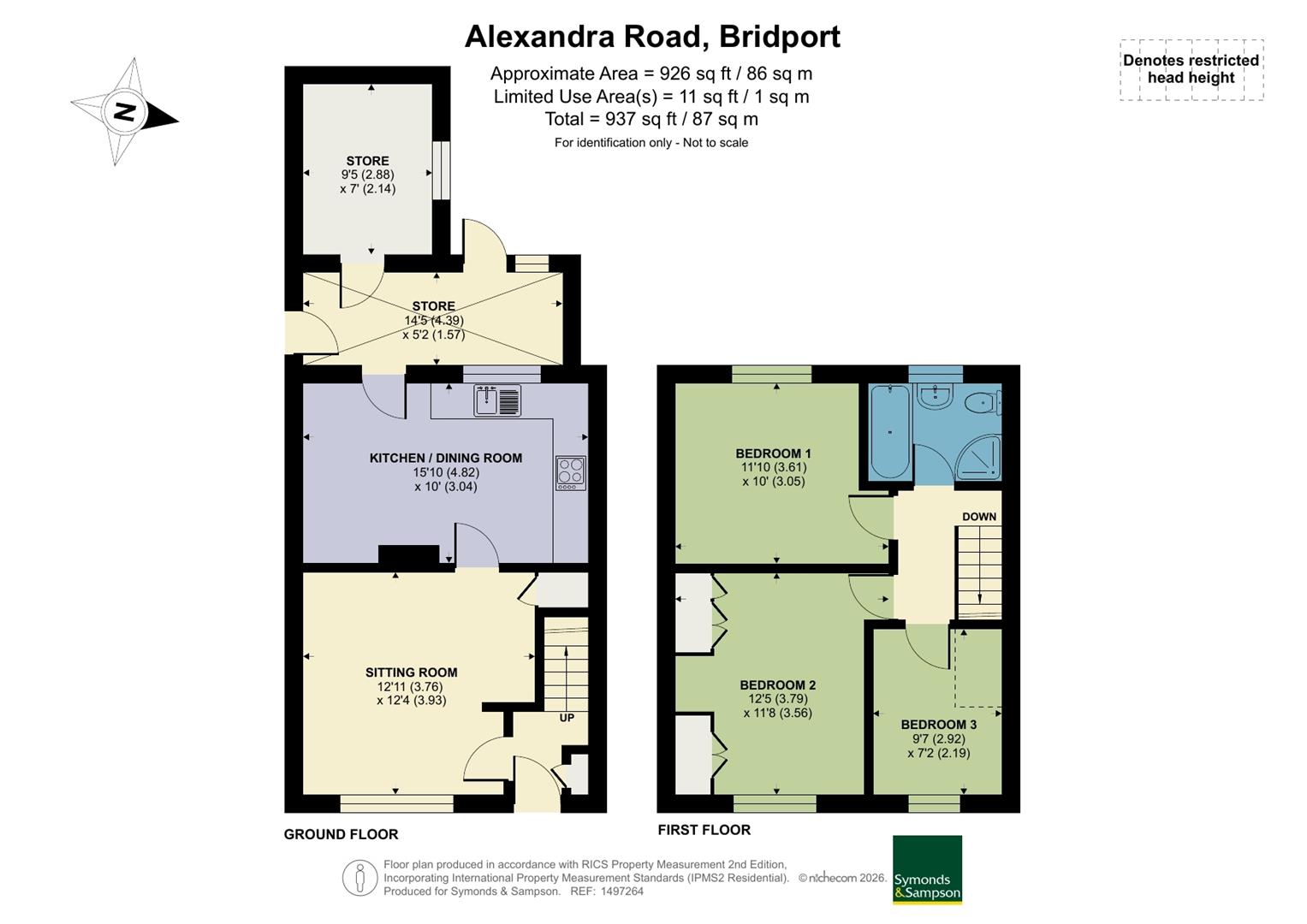 42, Alexandra Road, Bridport floorplan