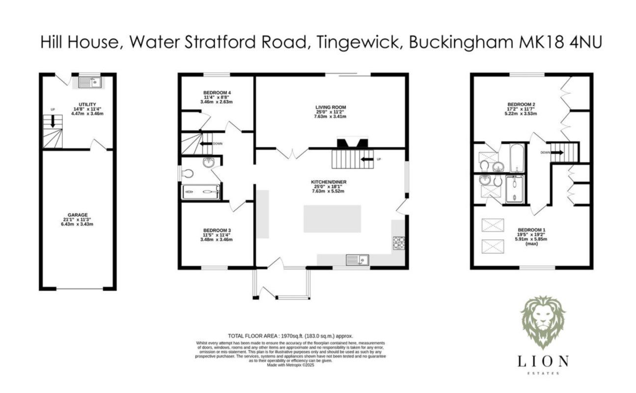 Hill House, Water Stratford Road, Tingewick floorplan