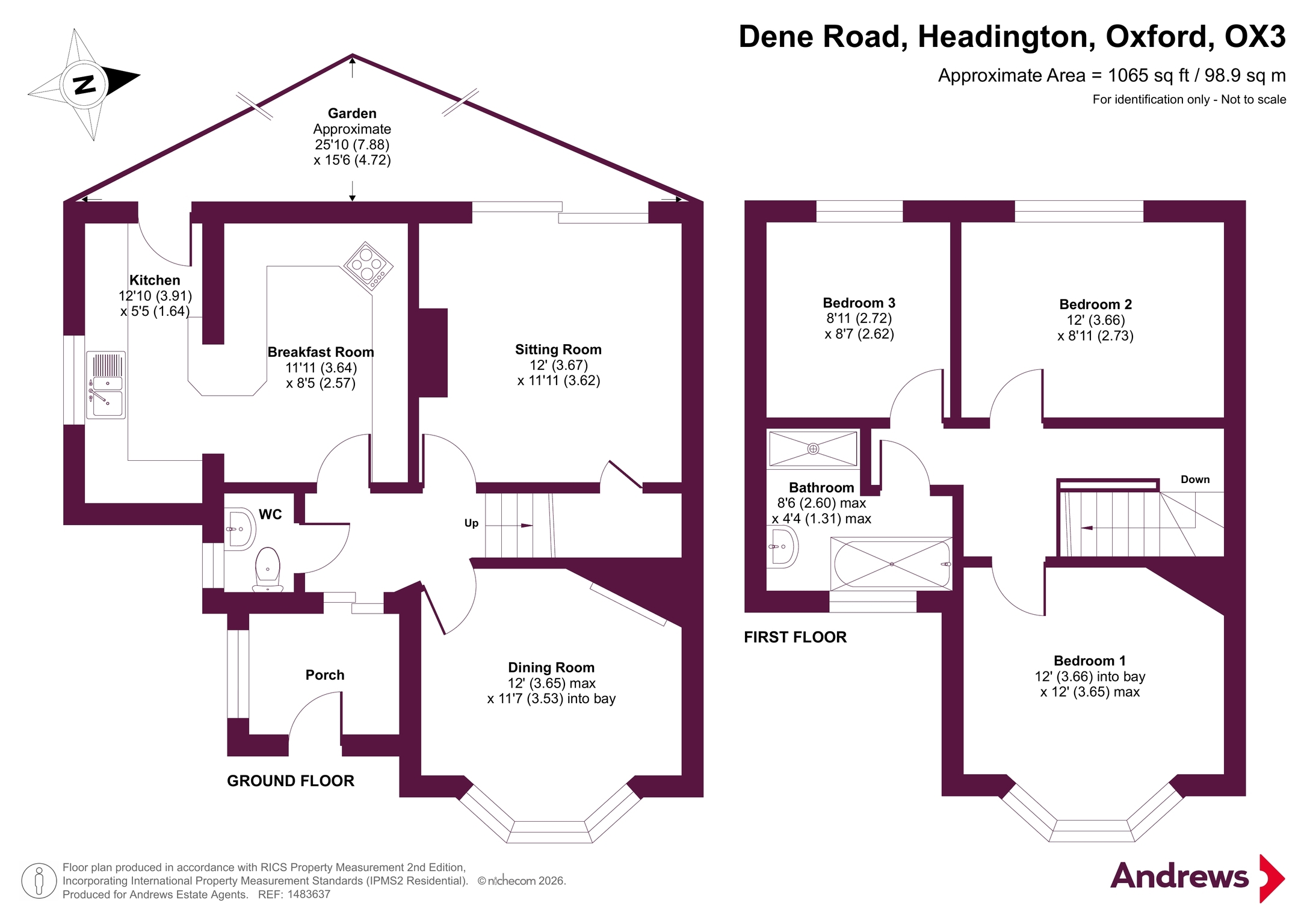 2, Dene Road, Oxford floorplan