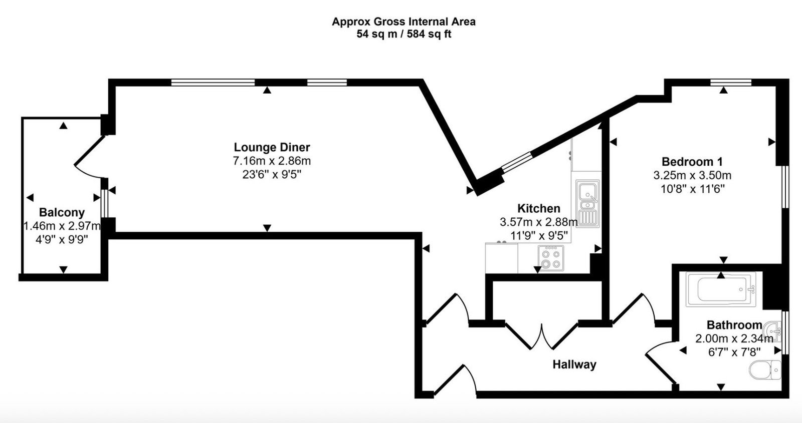 Flat 34, Hallington Court, 6 Brannigan Way, Edgware floorplan