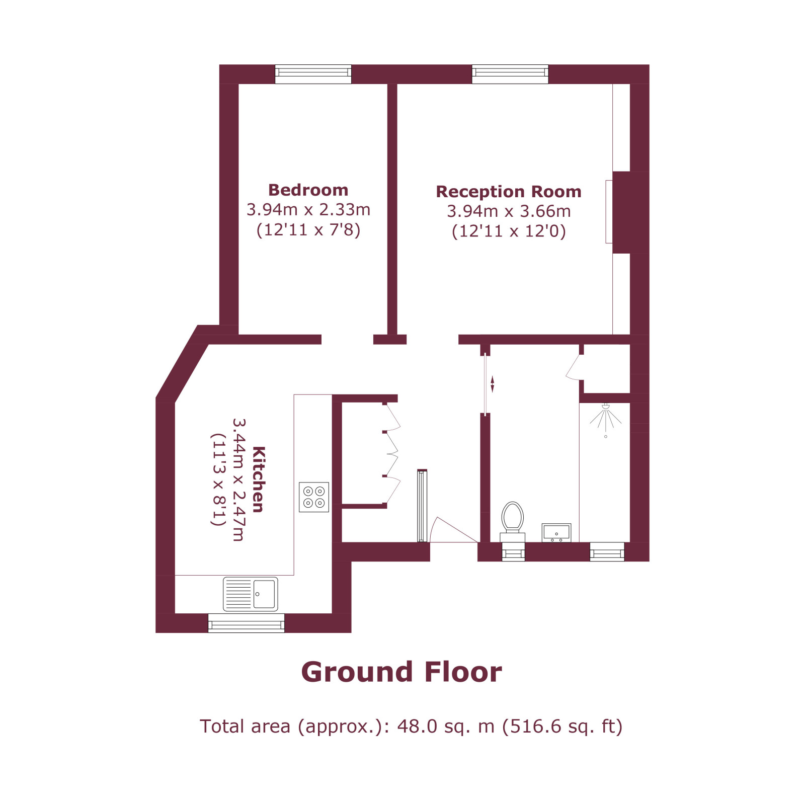 Flat 31, Cheverell House,, Teale Street, London floorplan