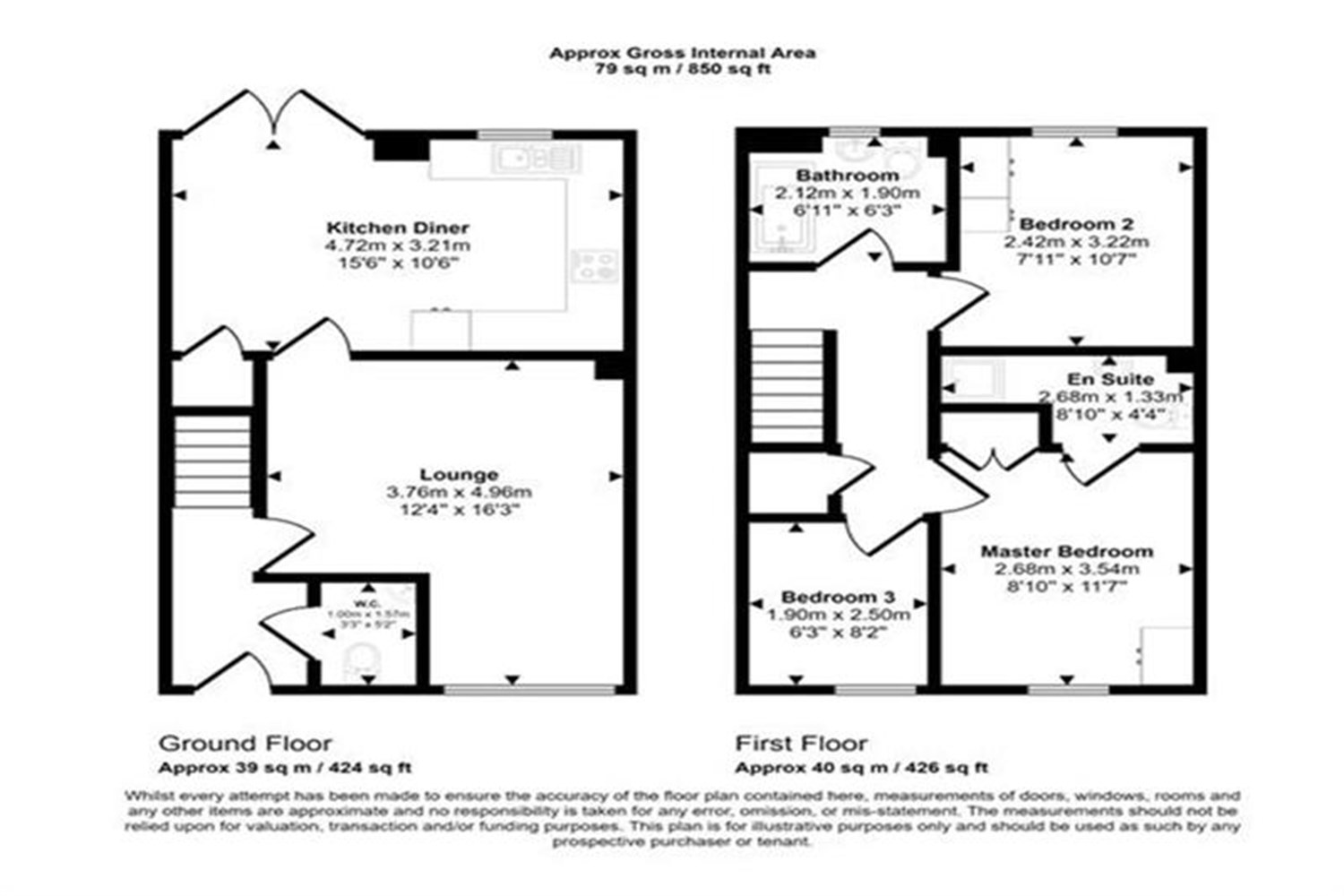 45, Prospero Drive, Wellingborough floorplan