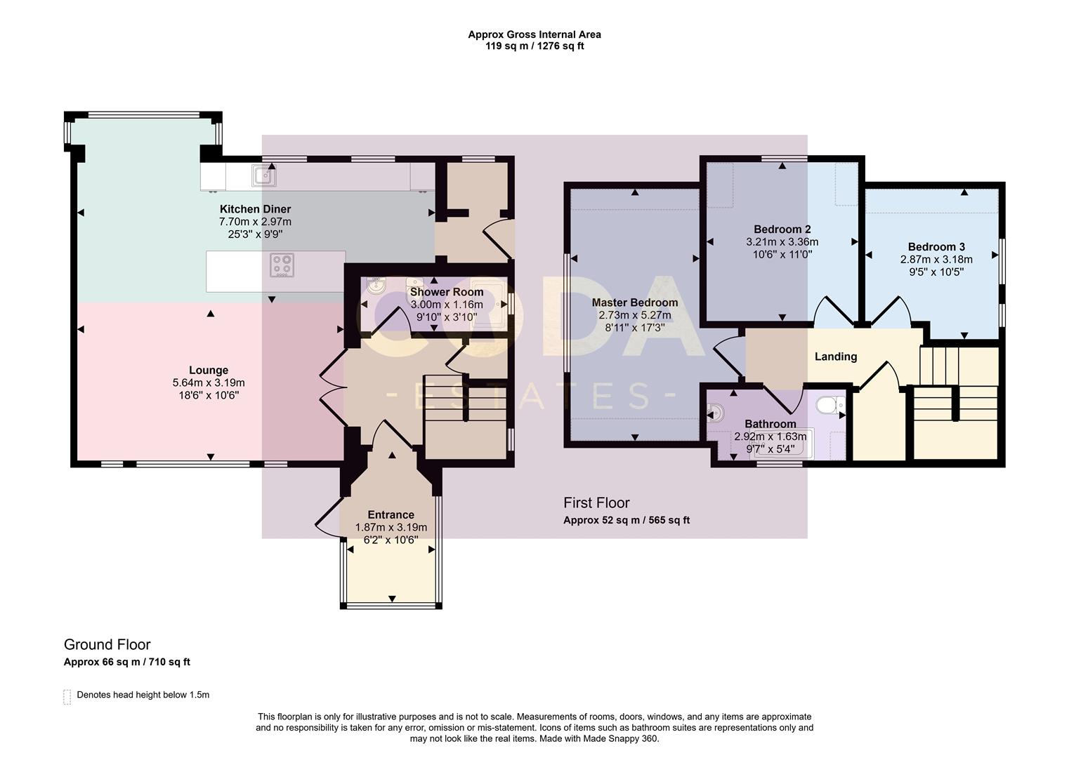 1, Stockiemuir Avenue, Glasgow floorplan