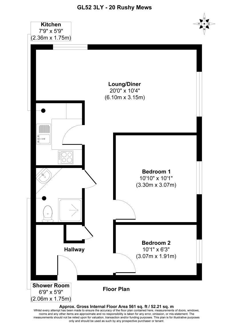20, Rushy Mews, Cheltenham floorplan