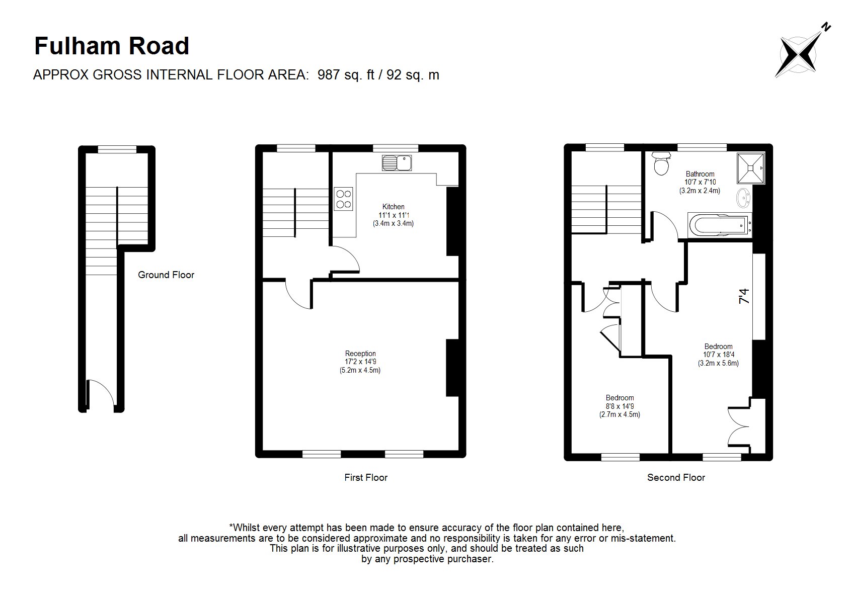 2 Bedrooms Flat to rent in Fulham Road, London SW6