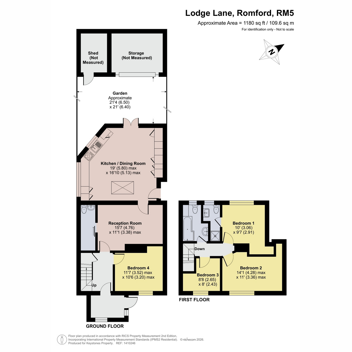 317, Lodge Lane, Collier Row floorplan
