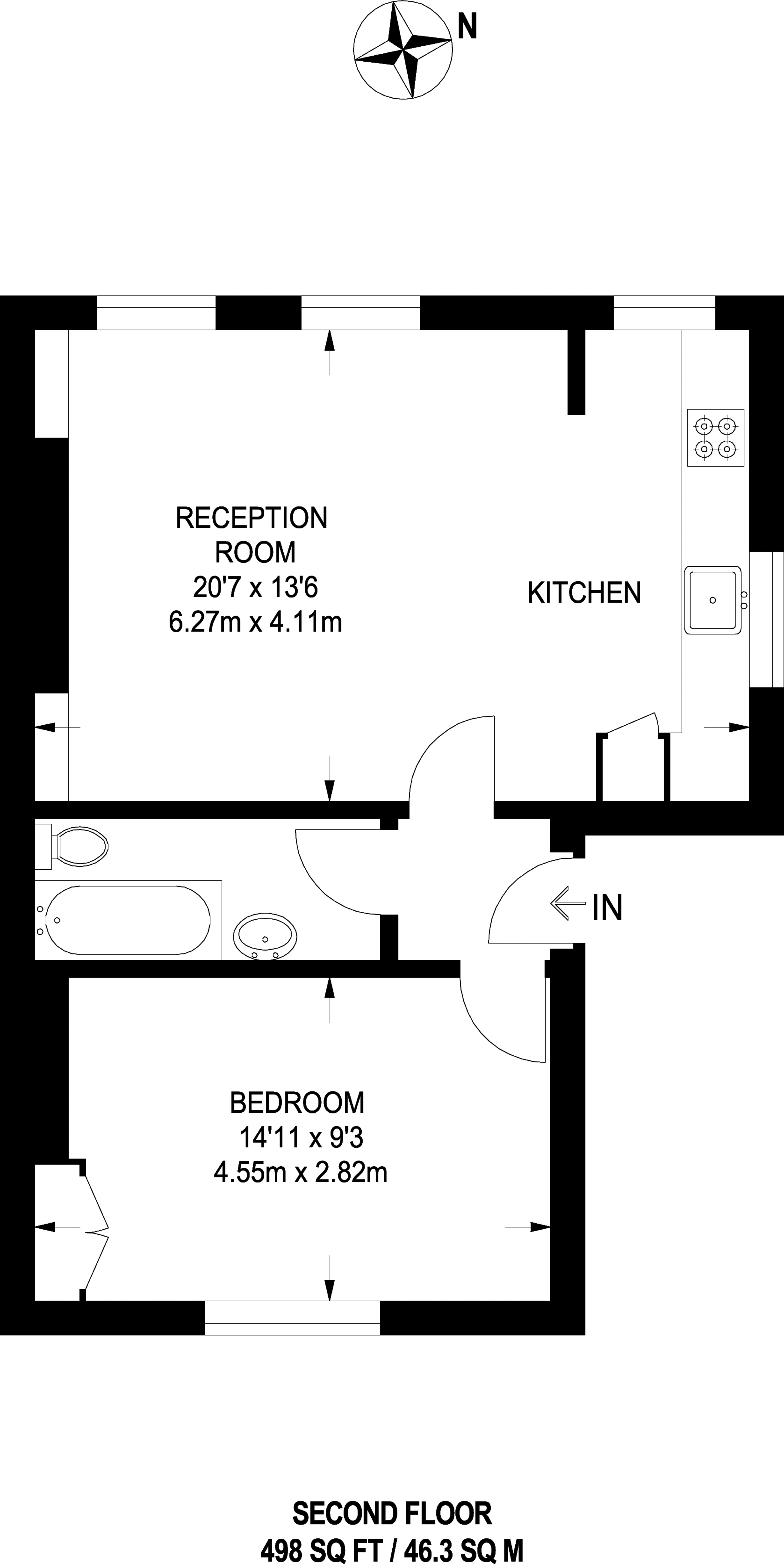 1 Bedrooms Flat to rent in Brixton Road, Stockwell SW9