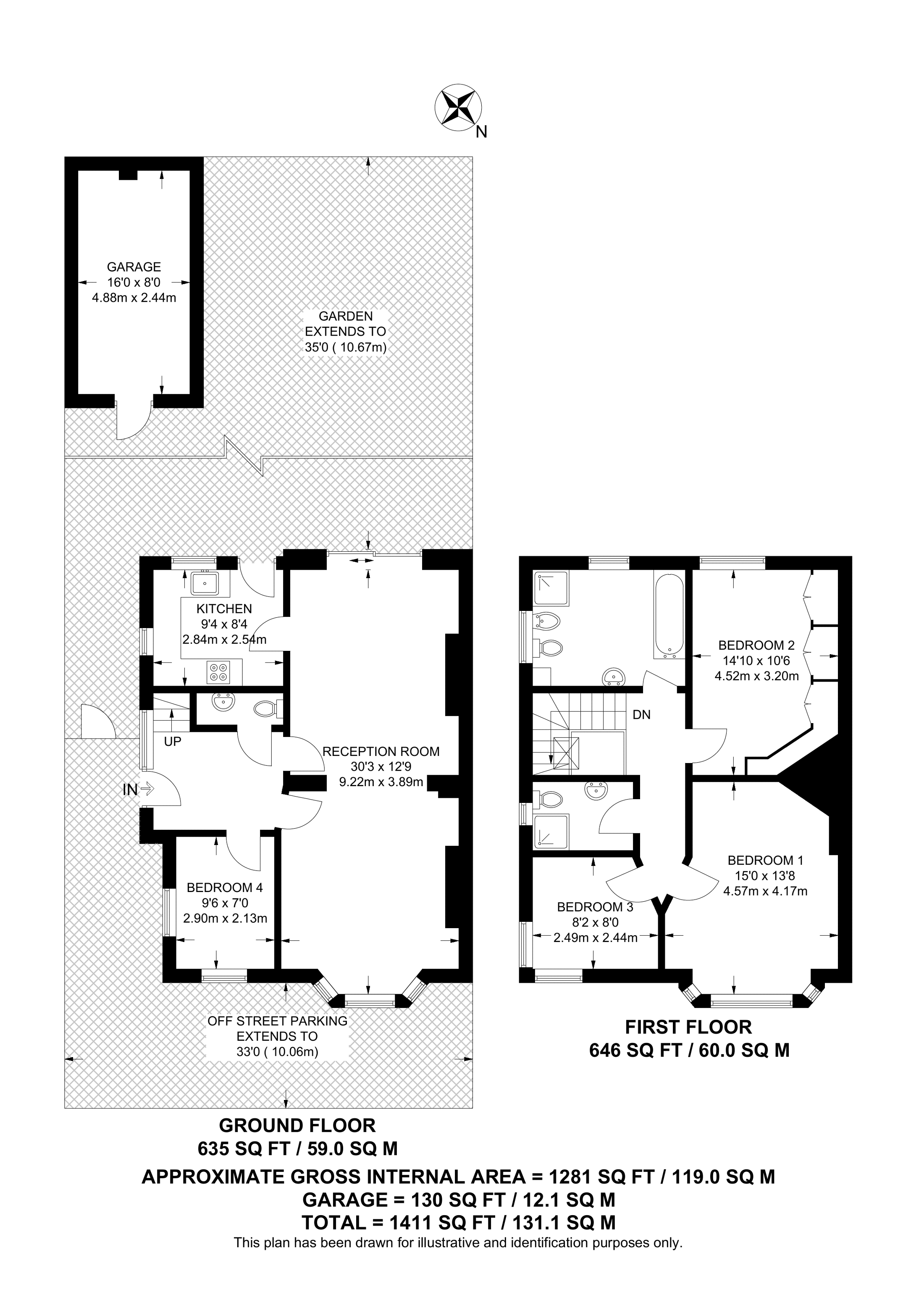 Cromwell Road, Worcester Park floorplan