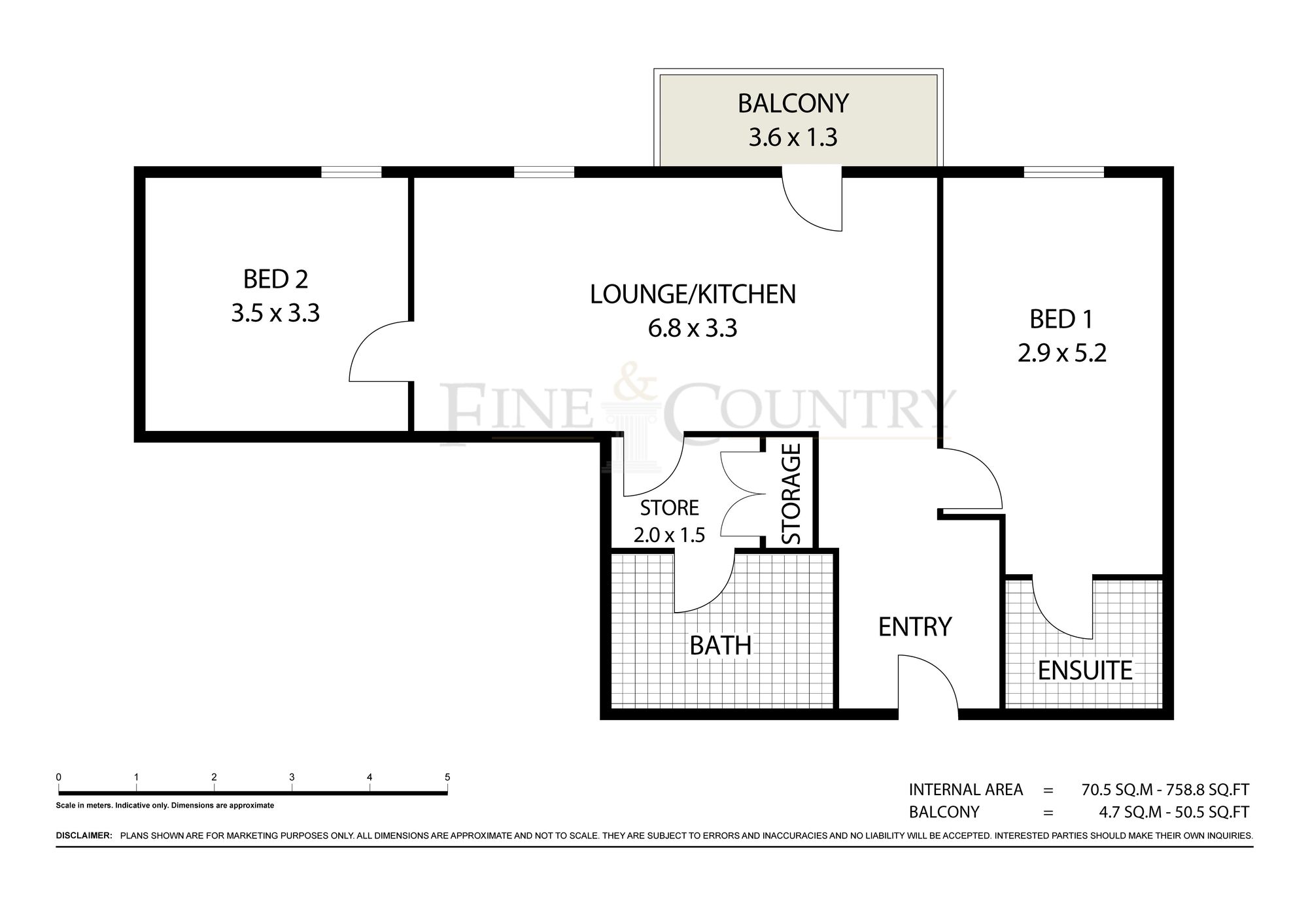 Apt 204, Block B, Salford floorplan