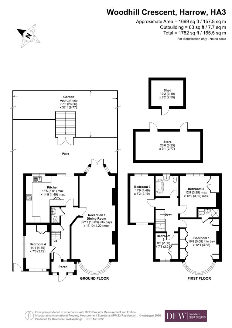 80, Woodhill Crescent, Harrow floorplan
