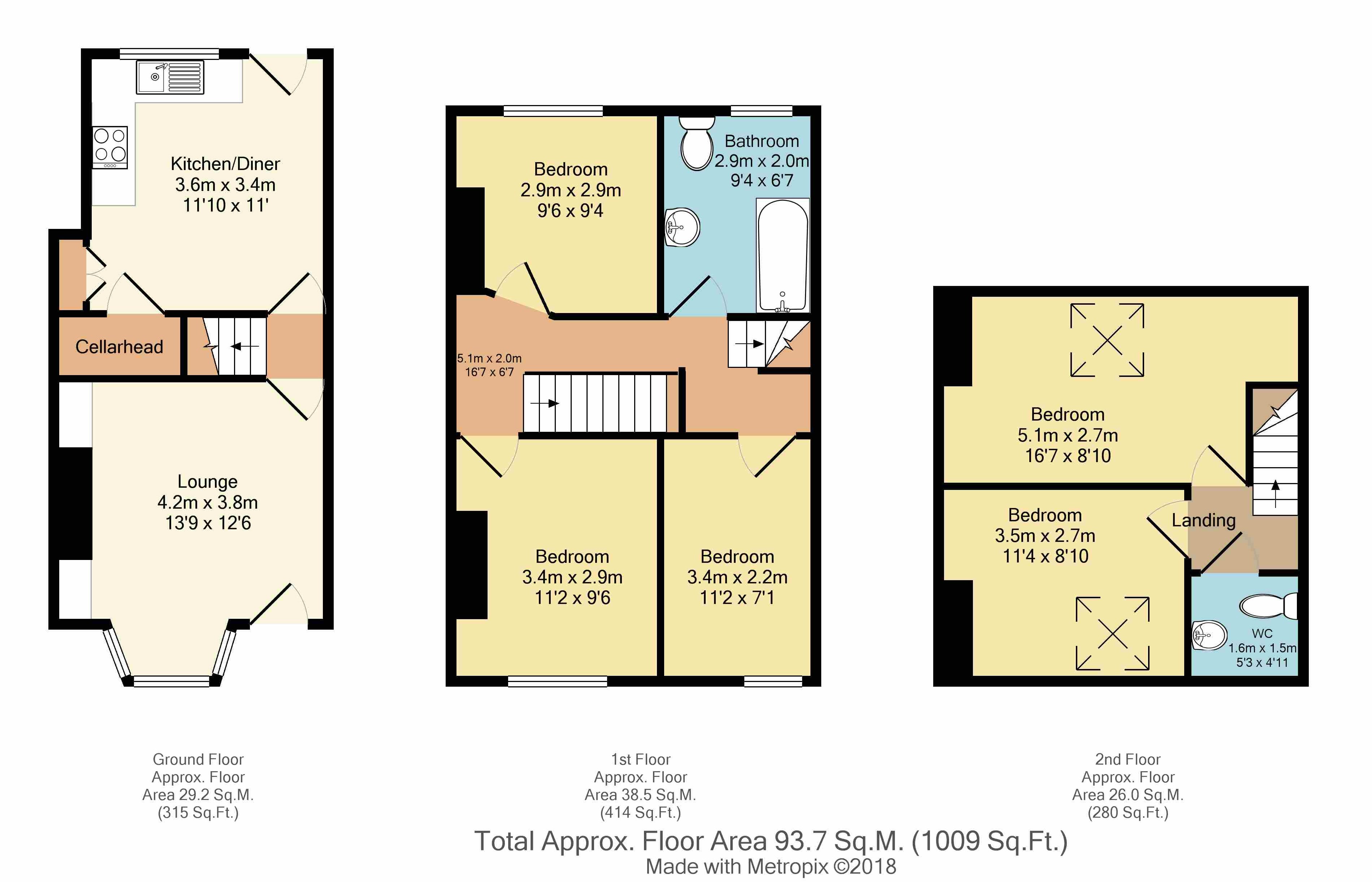 4 Bedrooms Terraced house to rent in Ecclesall Road, Sheffield S11