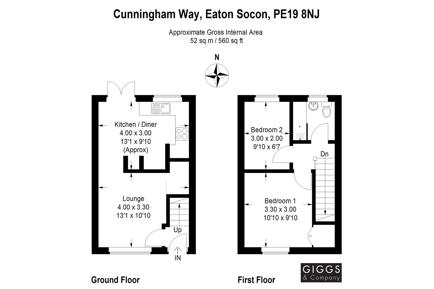 2 Bedrooms End terrace house for sale in Cunningham Way, Eaton Socon, St. Neots, Cambridgeshire PE19