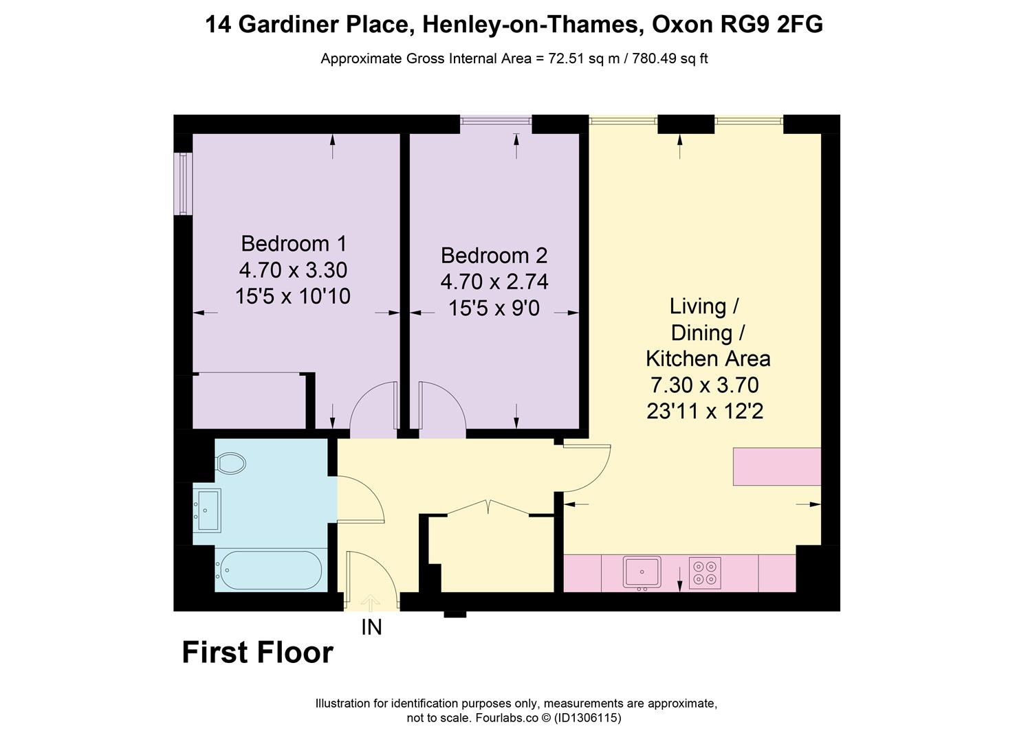 14, Gardiner Place, Henley-On-Thames floorplan