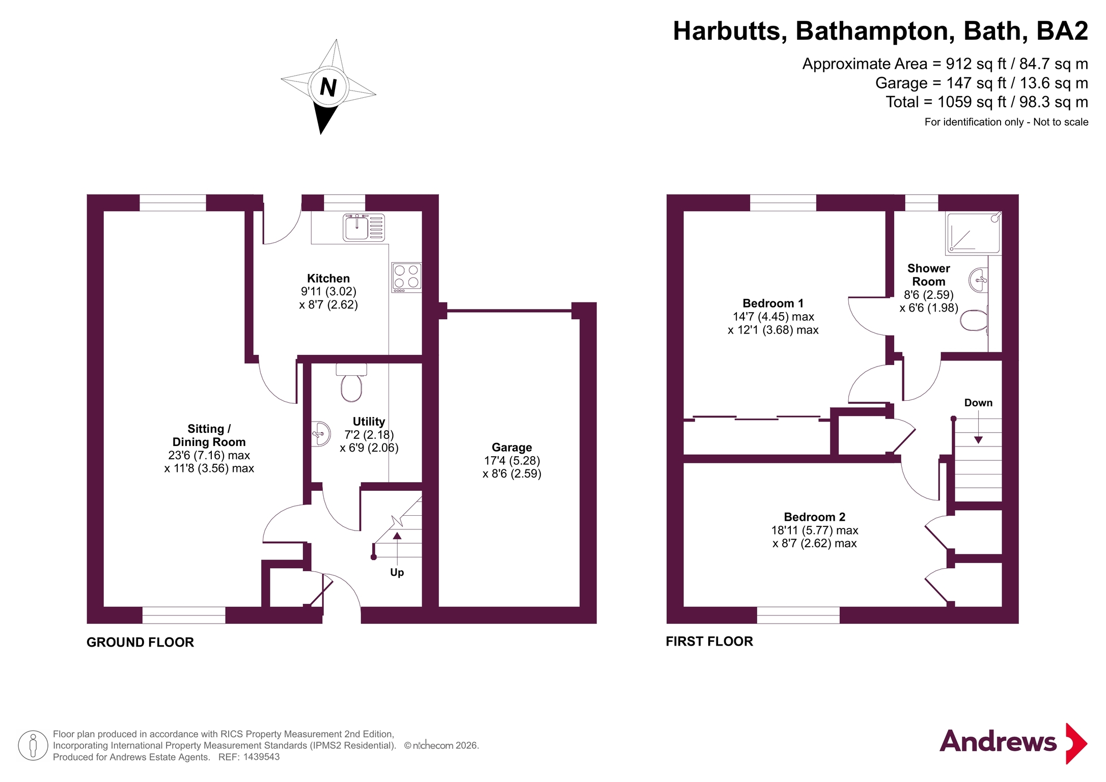 6, Harbutts, Bath floorplan