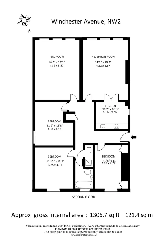 5 College Mansions,, Winchester Avenue, London floorplan