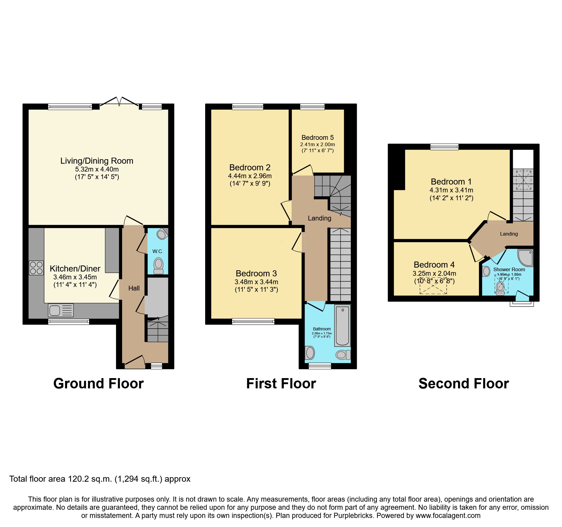 102, Lesbourne Road, Reigate floorplan