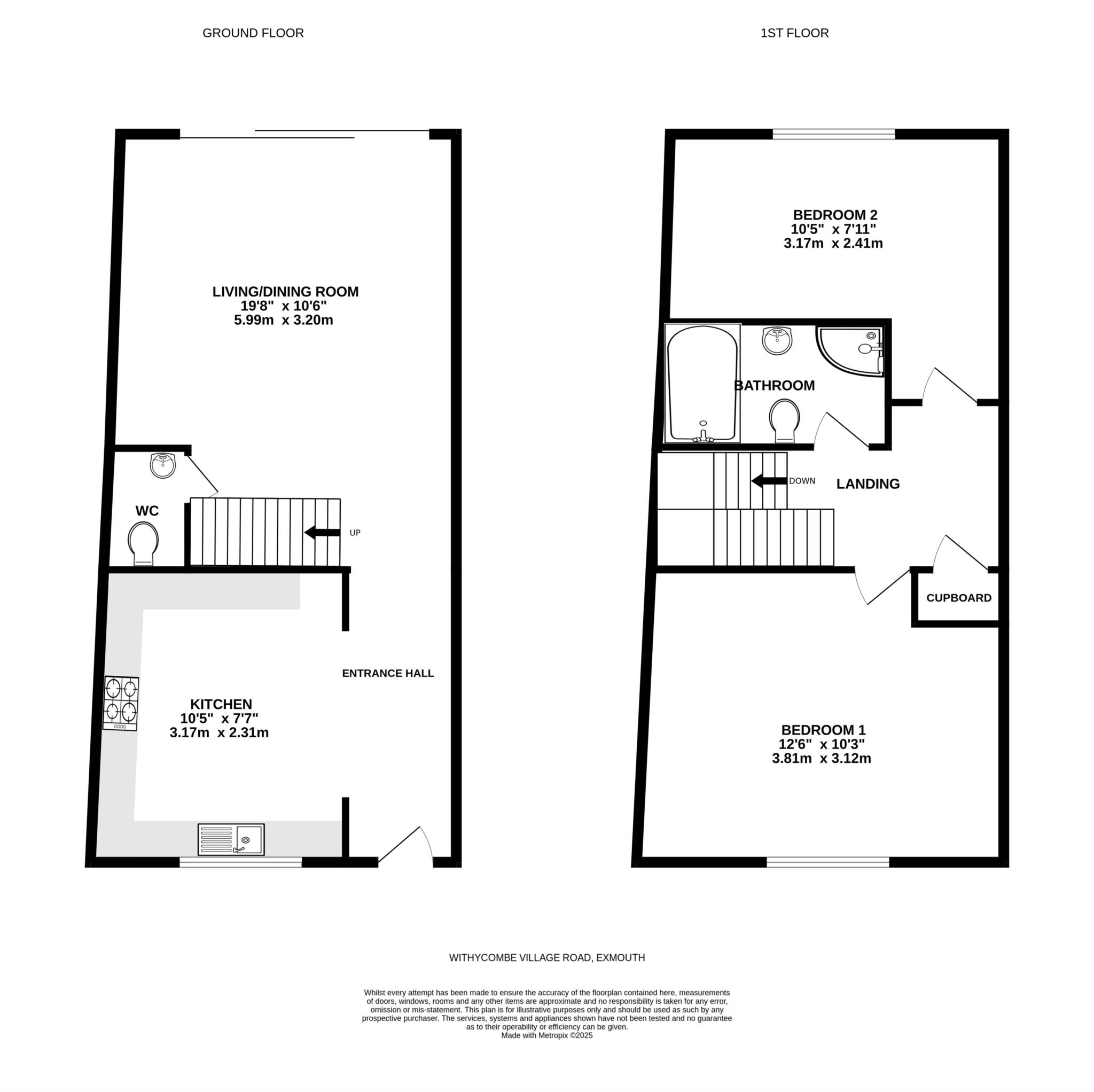128, Withycombe Village Road, Exmouth floorplan