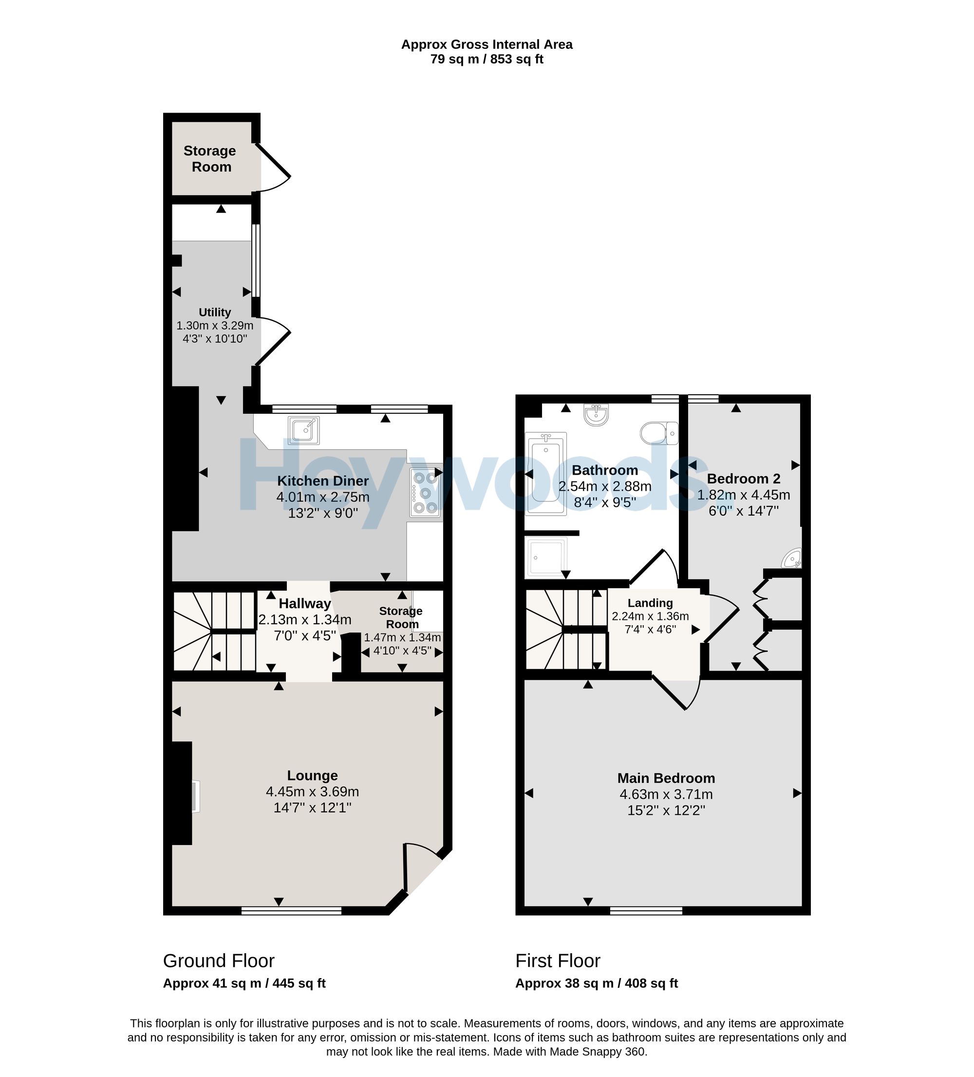 3 Boggs Cottages Keele Road, Newcastle floorplan