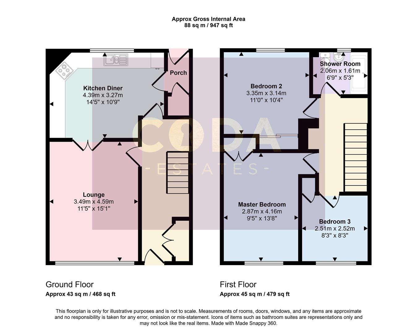16, Langcroft Avenue, Prestwick floorplan