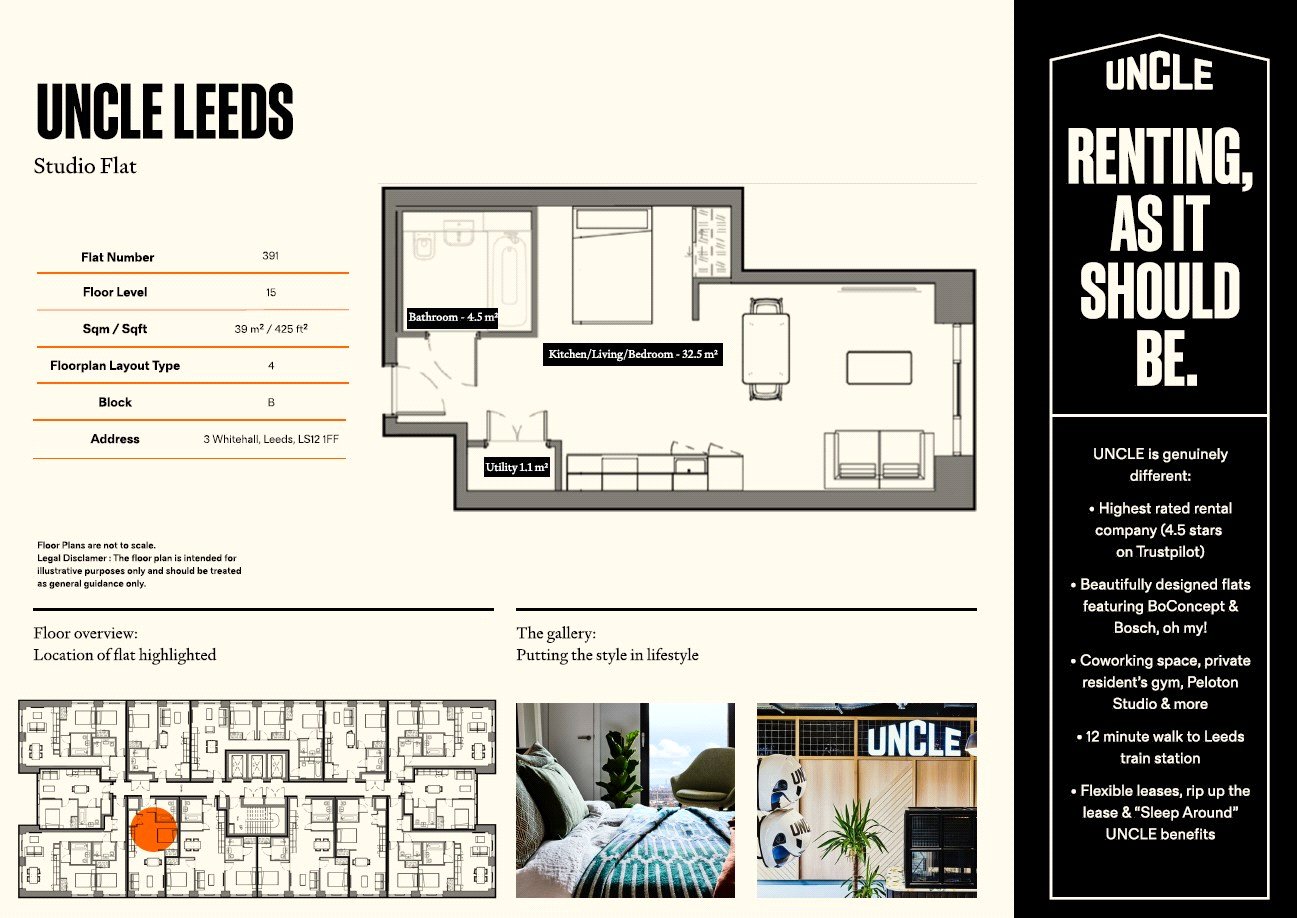 UNCLE Leeds, Leeds floorplan