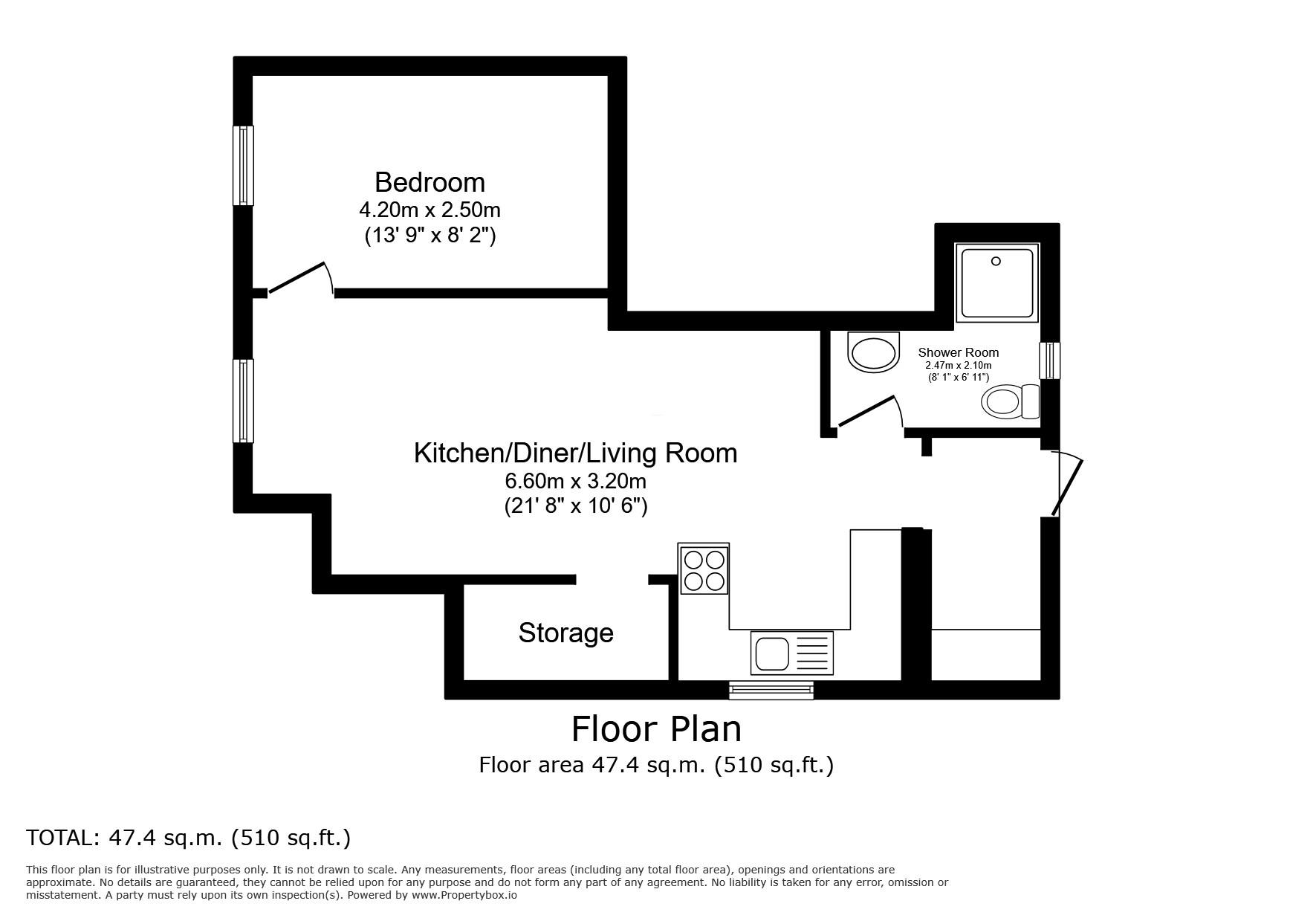 Flat 5, 1a, Eton Court, Bristol floorplan