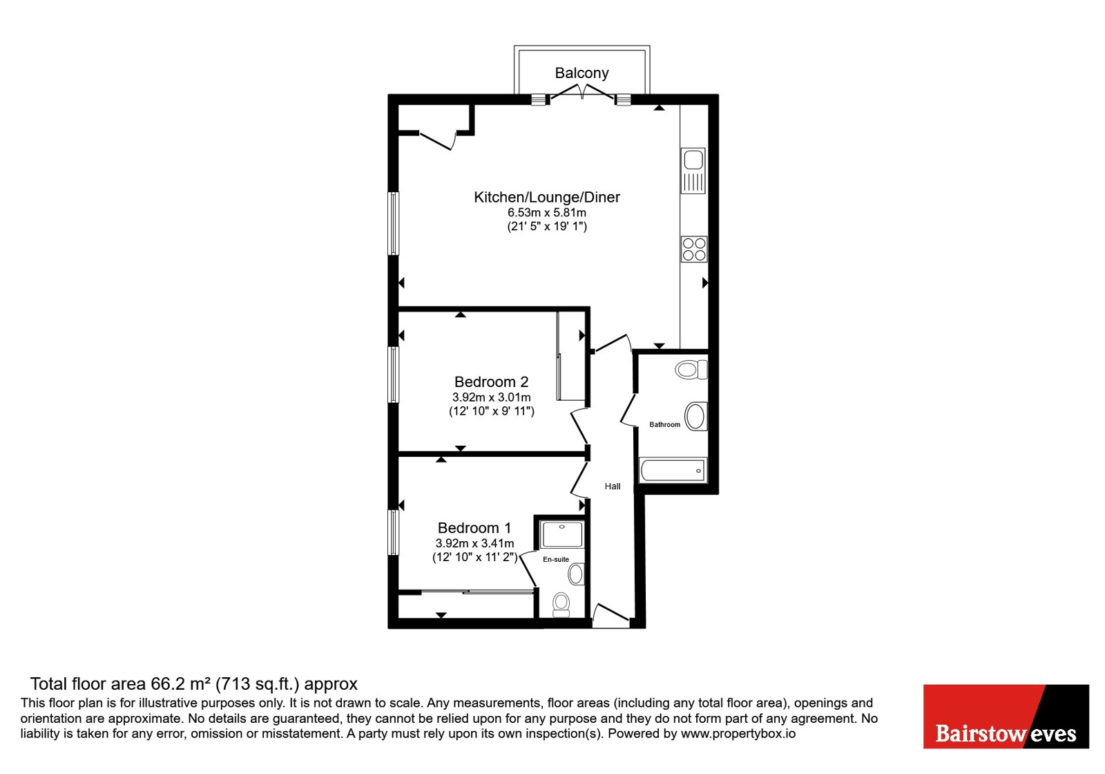 Flat 20, Verdun Heights, 14-16, Foxley Lane, Purley floorplan