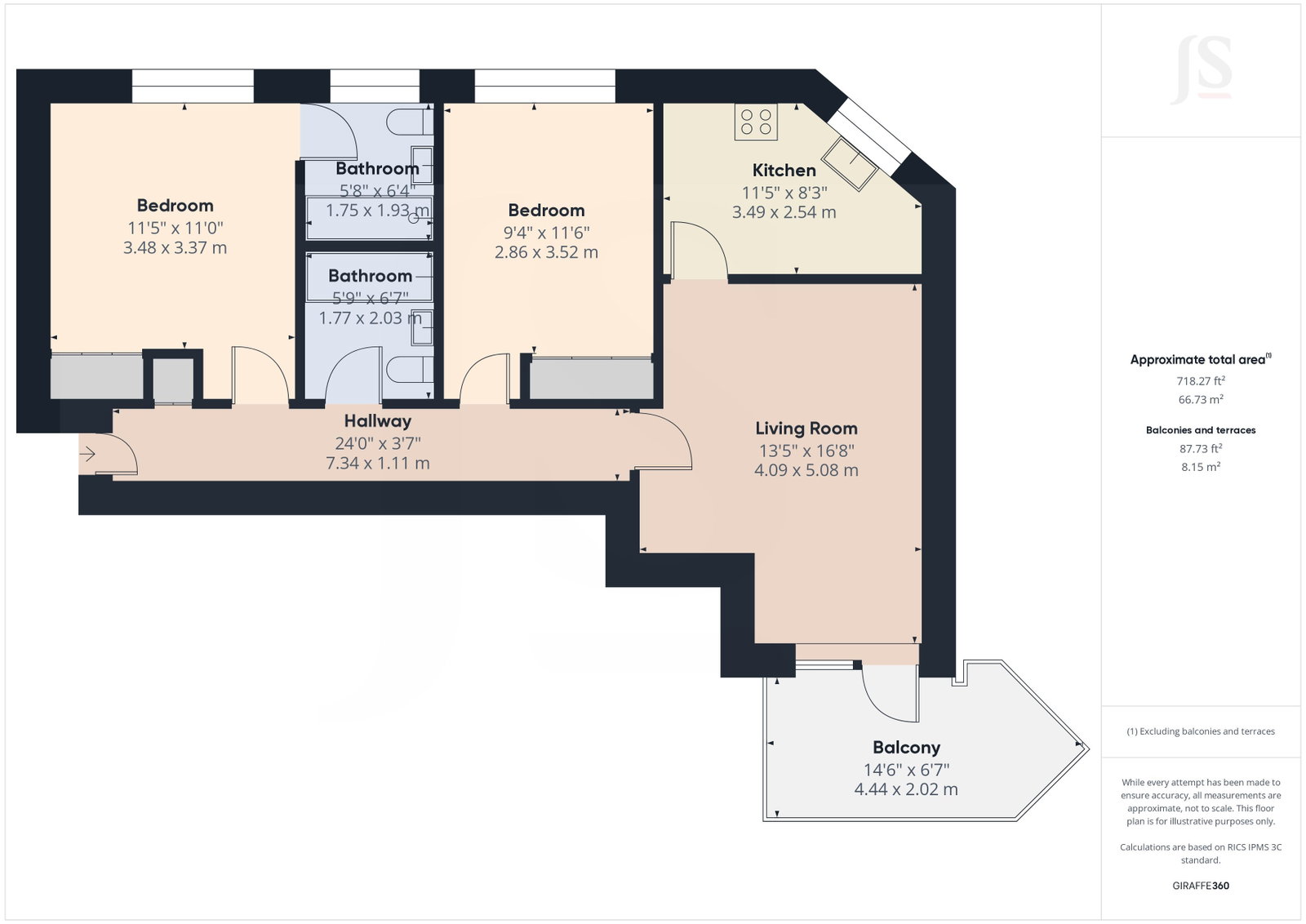Capelia House 18-21,Flat 7, West Parade, Worthing floorplan