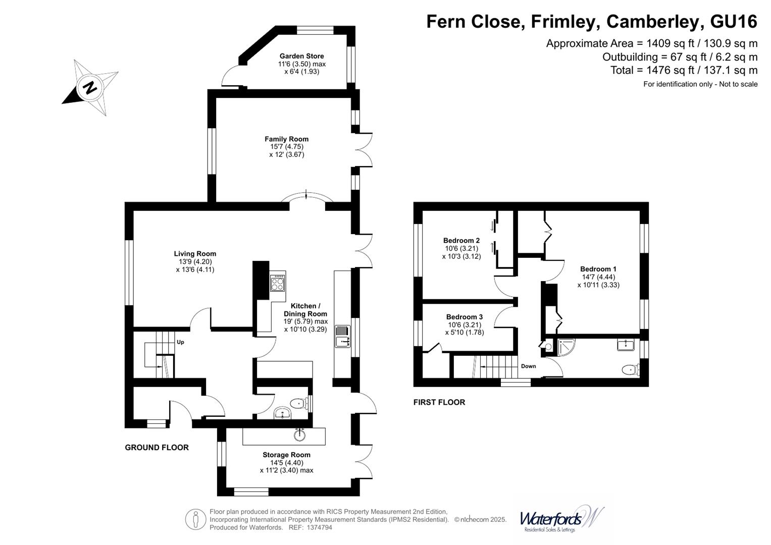 11, Fern Close, Camberley floorplan