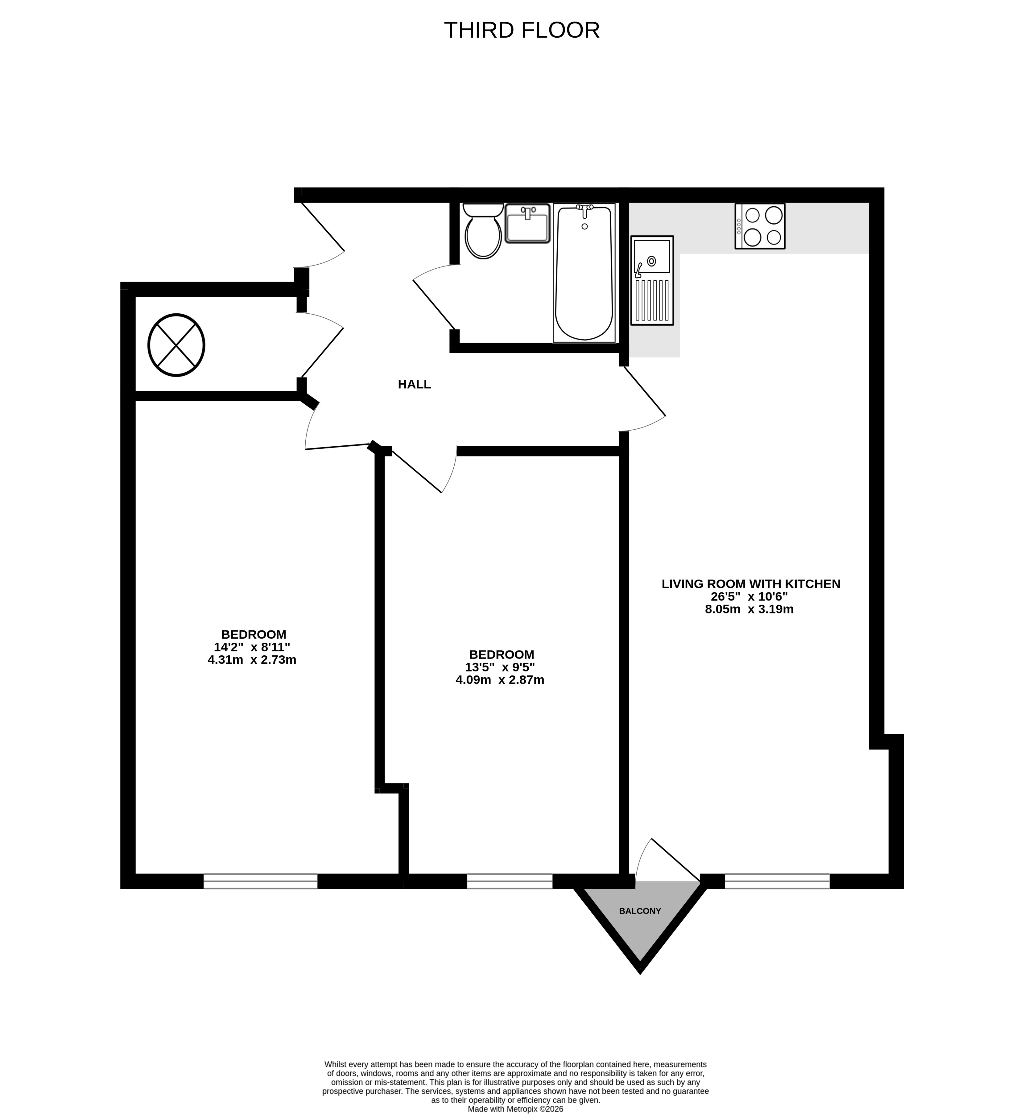 36, Compass House, Camberley floorplan