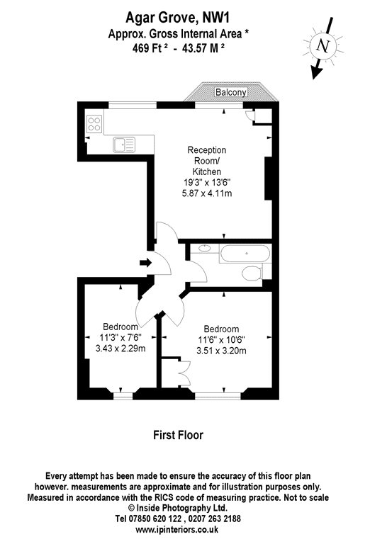 2 Bedrooms Flat to rent in Agar Grove, Camden NW1