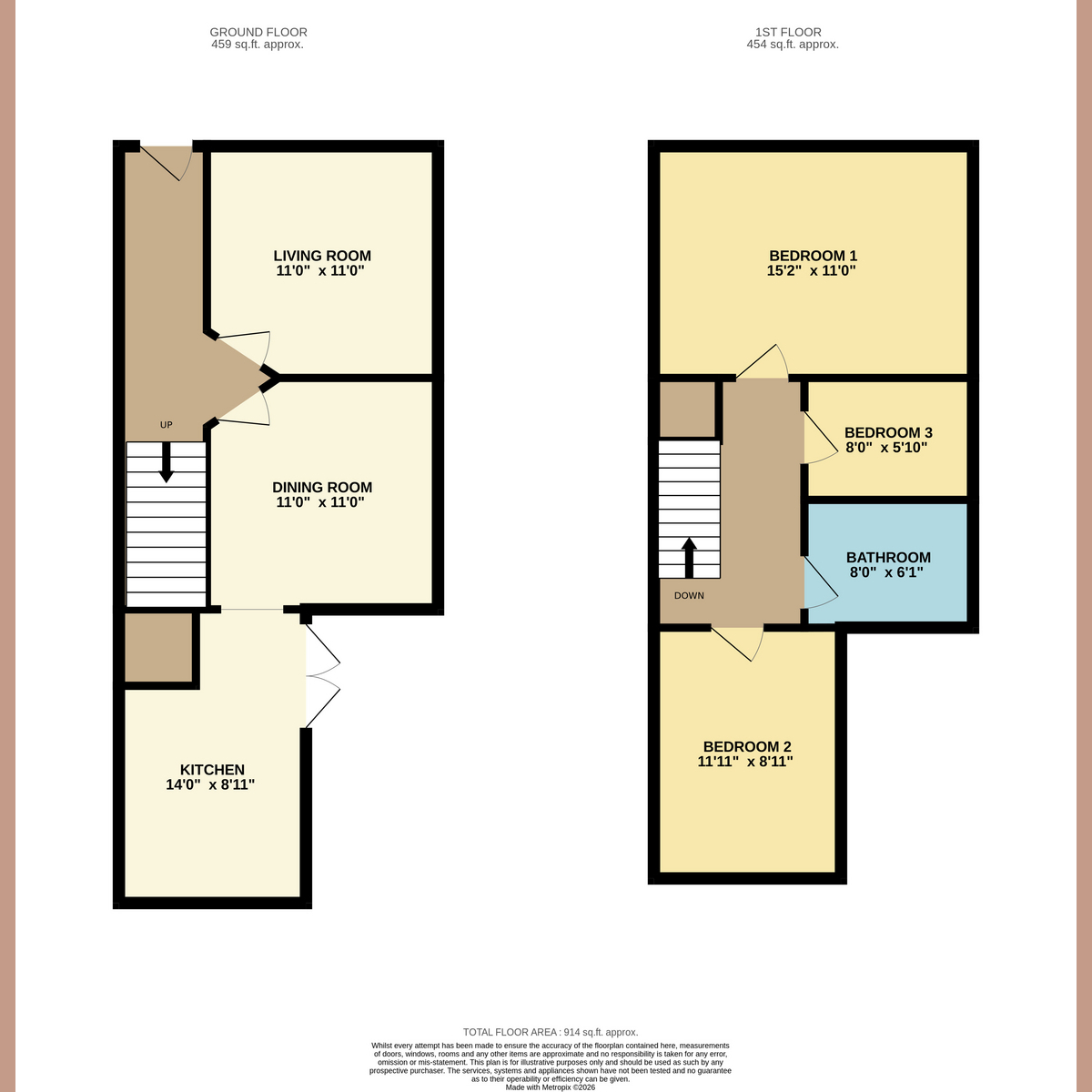 36, Elm Road, Benfleet floorplan