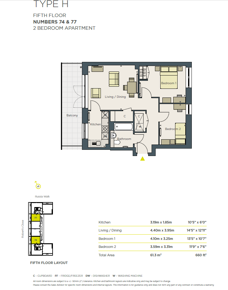 Roberts Close, Canada Water SE16, 2 bedroom flat for sale - 66056523 ...