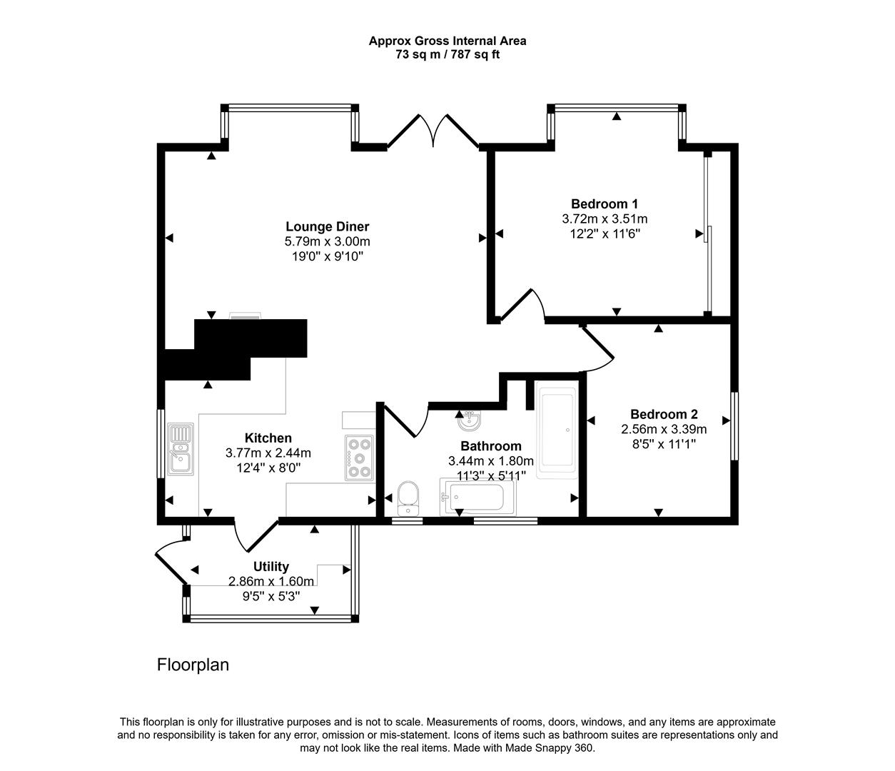 Sunnyhill, Beach Road, Pembroke Dock floorplan