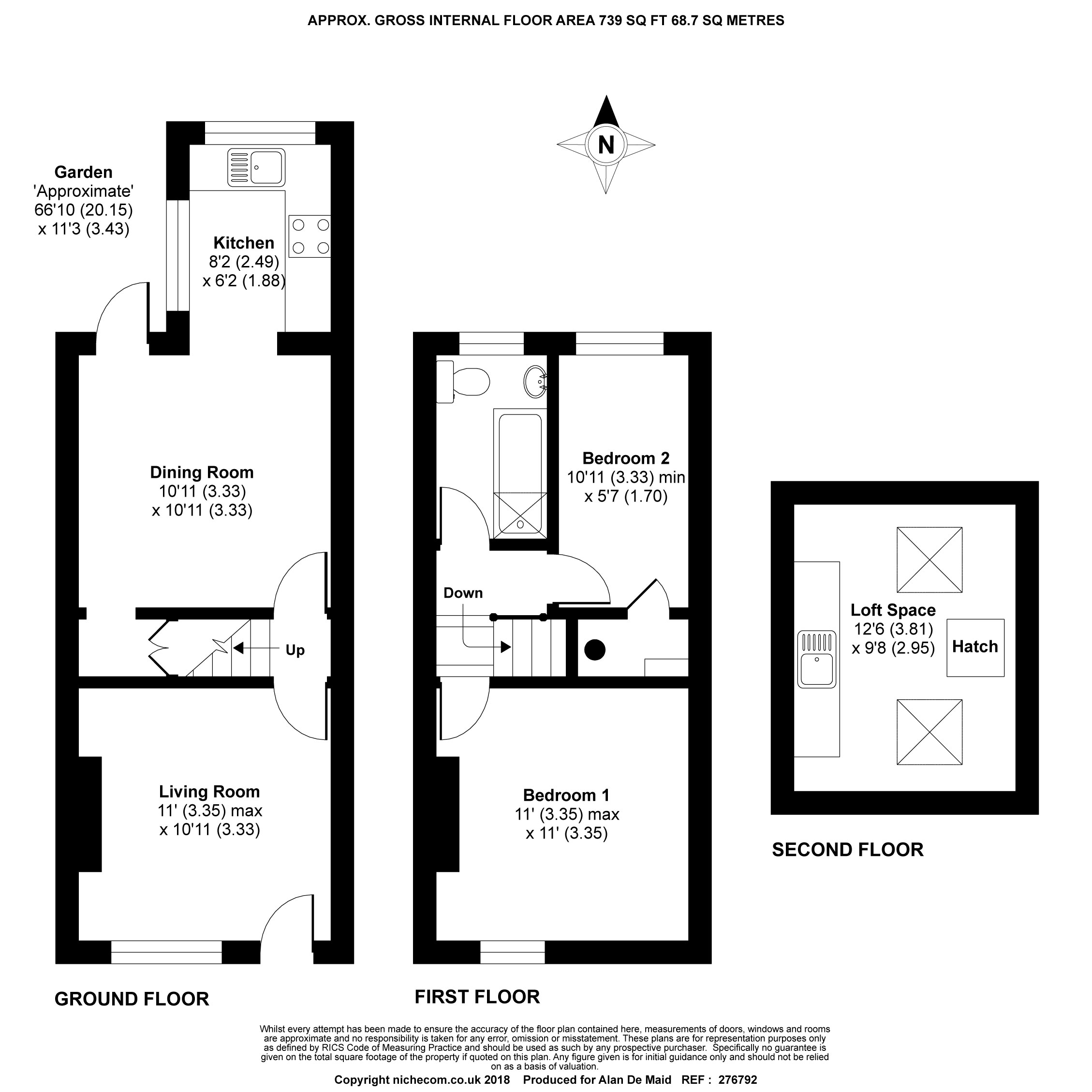 2 Bedrooms Terraced house to rent in Ship Lane, Sutton At Hone, Dartford DA4