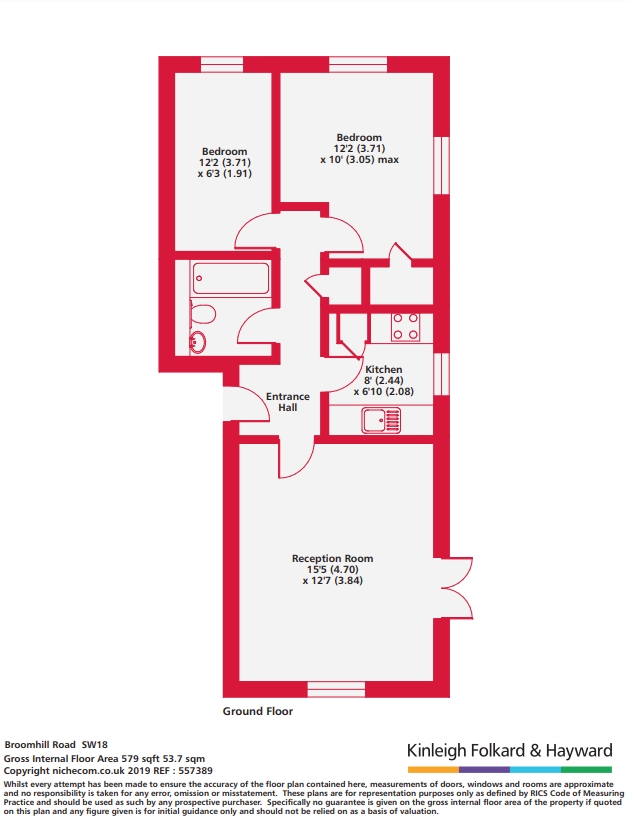 Flat 2 Dunsford Court, 28, Broomhill Road, London floorplan