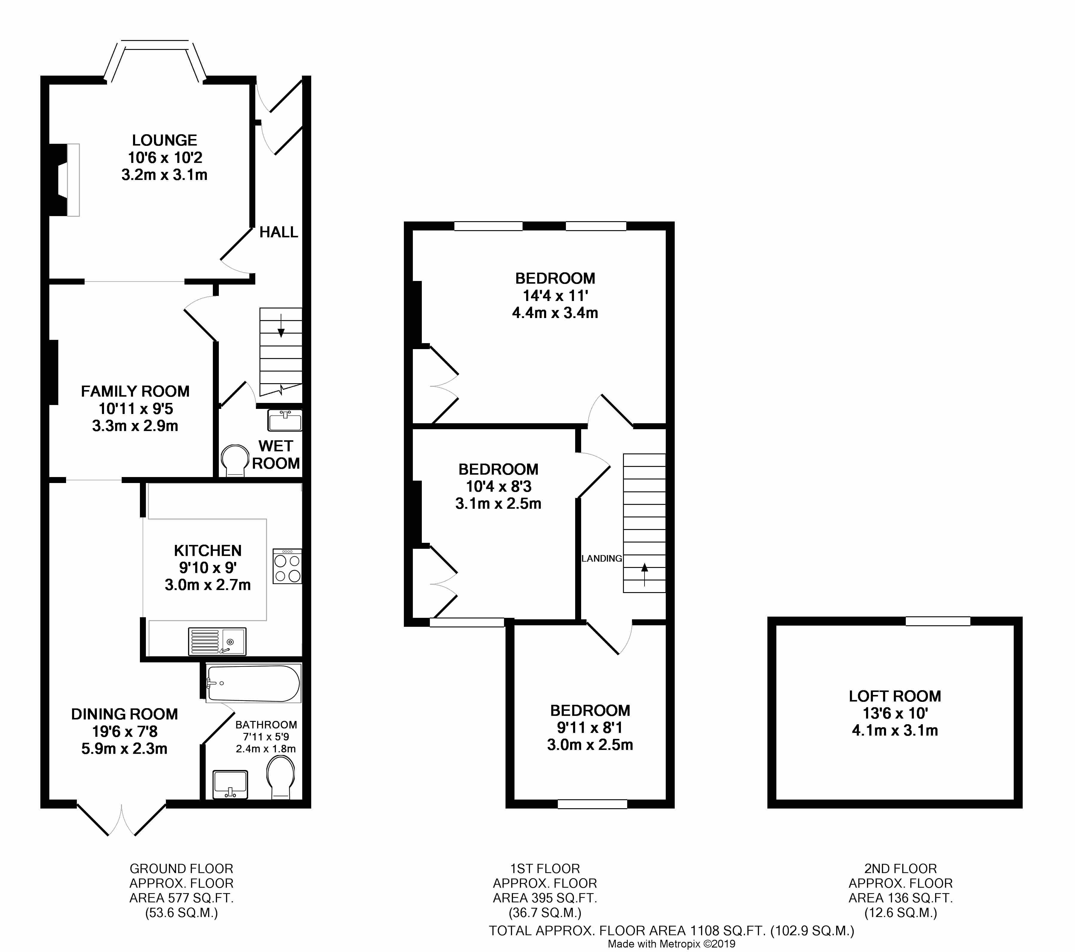 3 Bedrooms Terraced house for sale in Gloucester Road, Littlehampton BN17