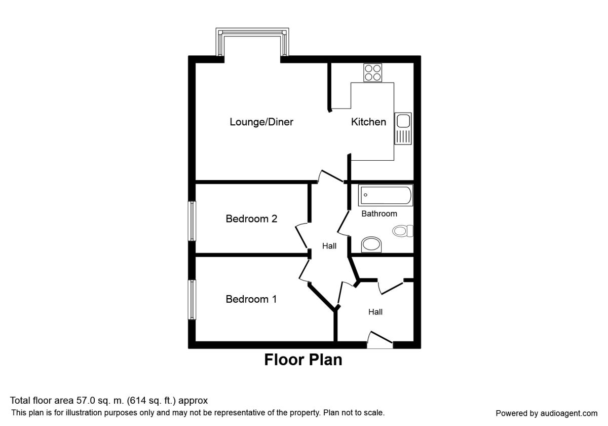 2 Bedrooms Flat to rent in Harthill Close, Northwich CW9