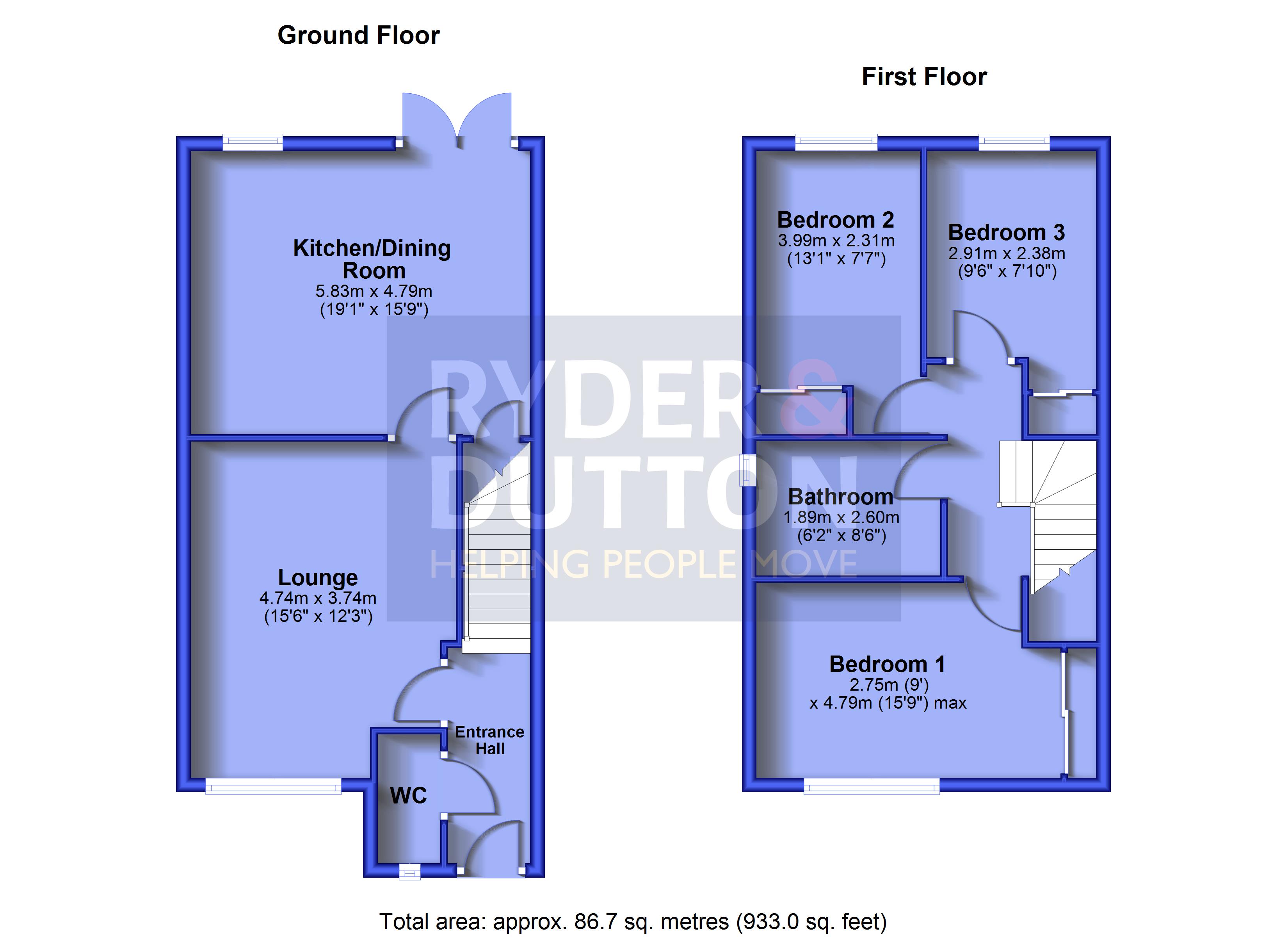 3, Moor Farm Close, Oldham floorplan
