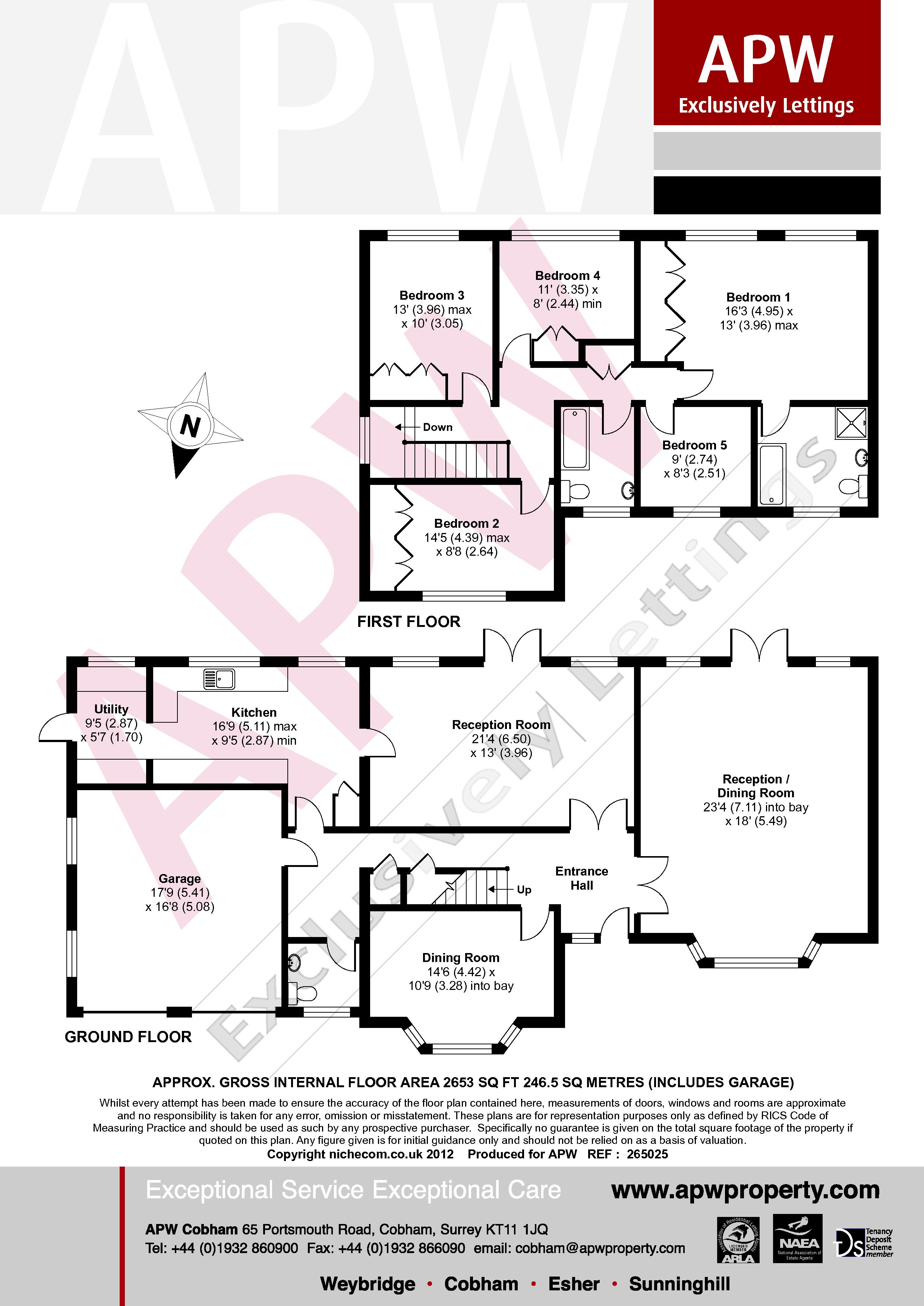 5 Bedrooms Detached house to rent in The Garth, Cobham KT11