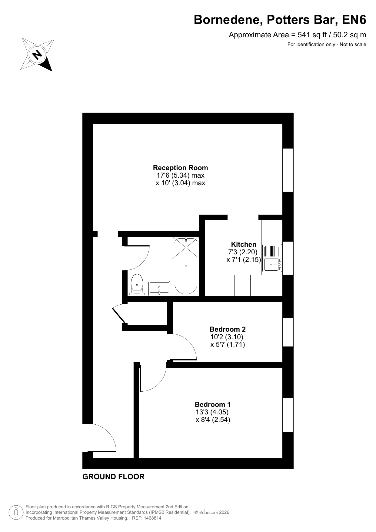 Bornedene, Potters Bar floorplan