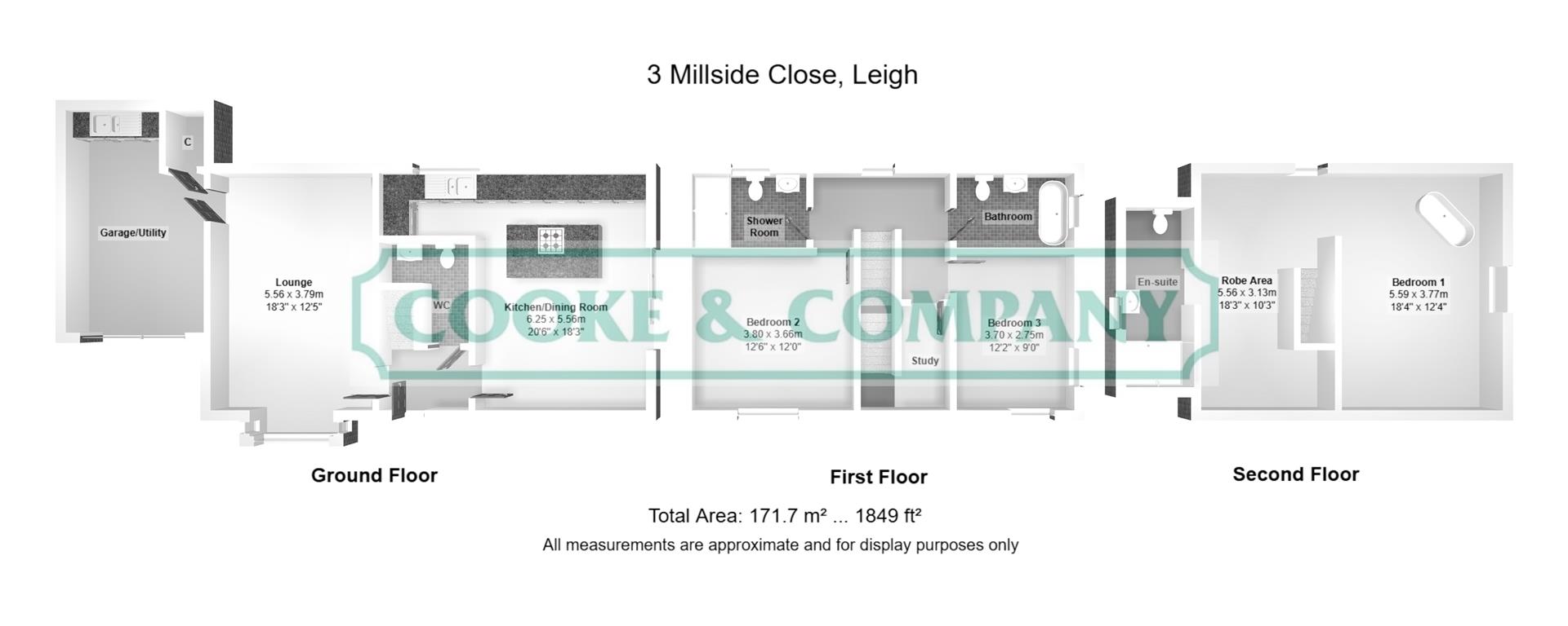 3, Millside Close, Leigh floorplan