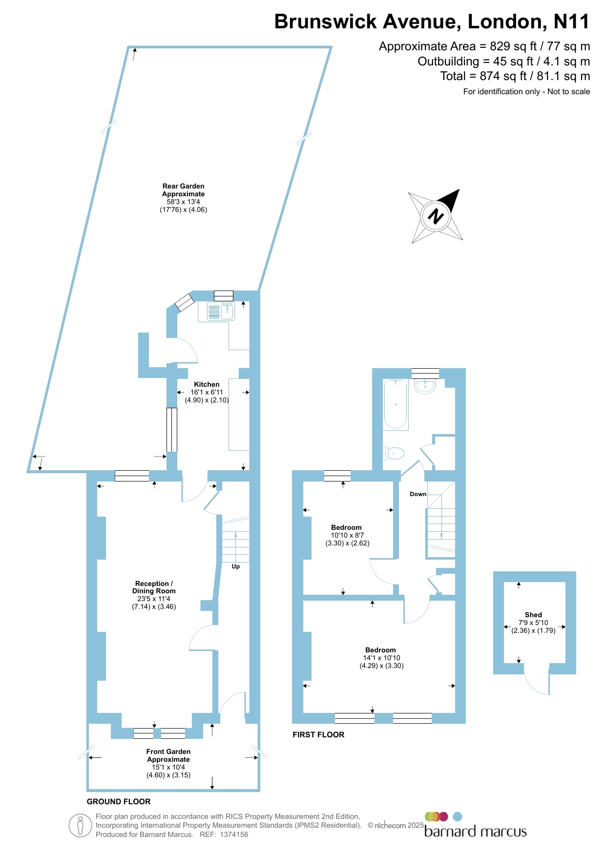 83, Brunswick Avenue, London floorplan