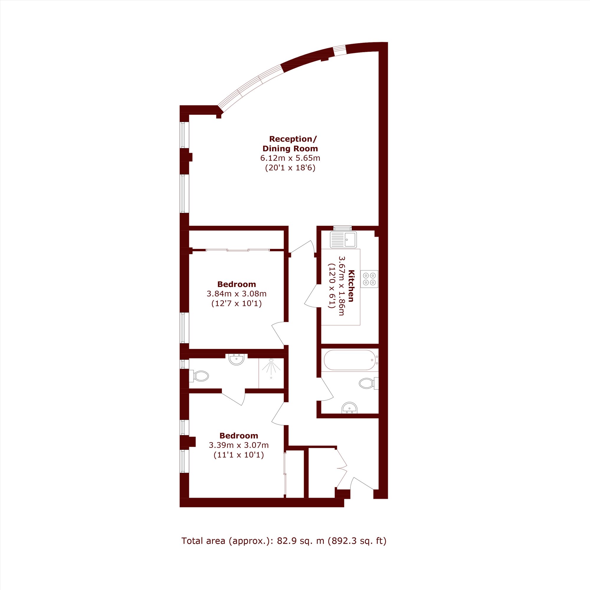 Flat 18, Rivers House, Aitman Drive, London floorplan