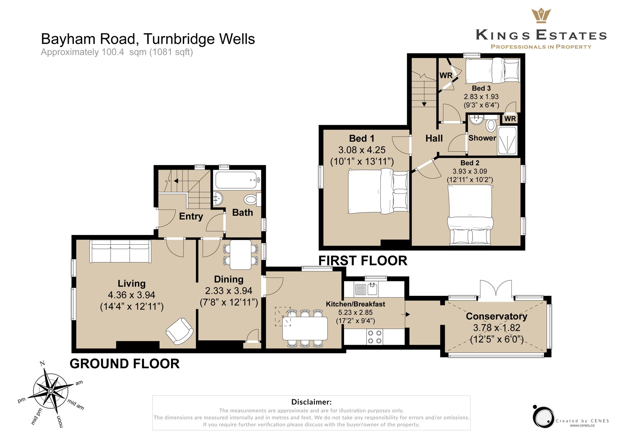67 Bayham Road, Tunbridge Wells floorplan