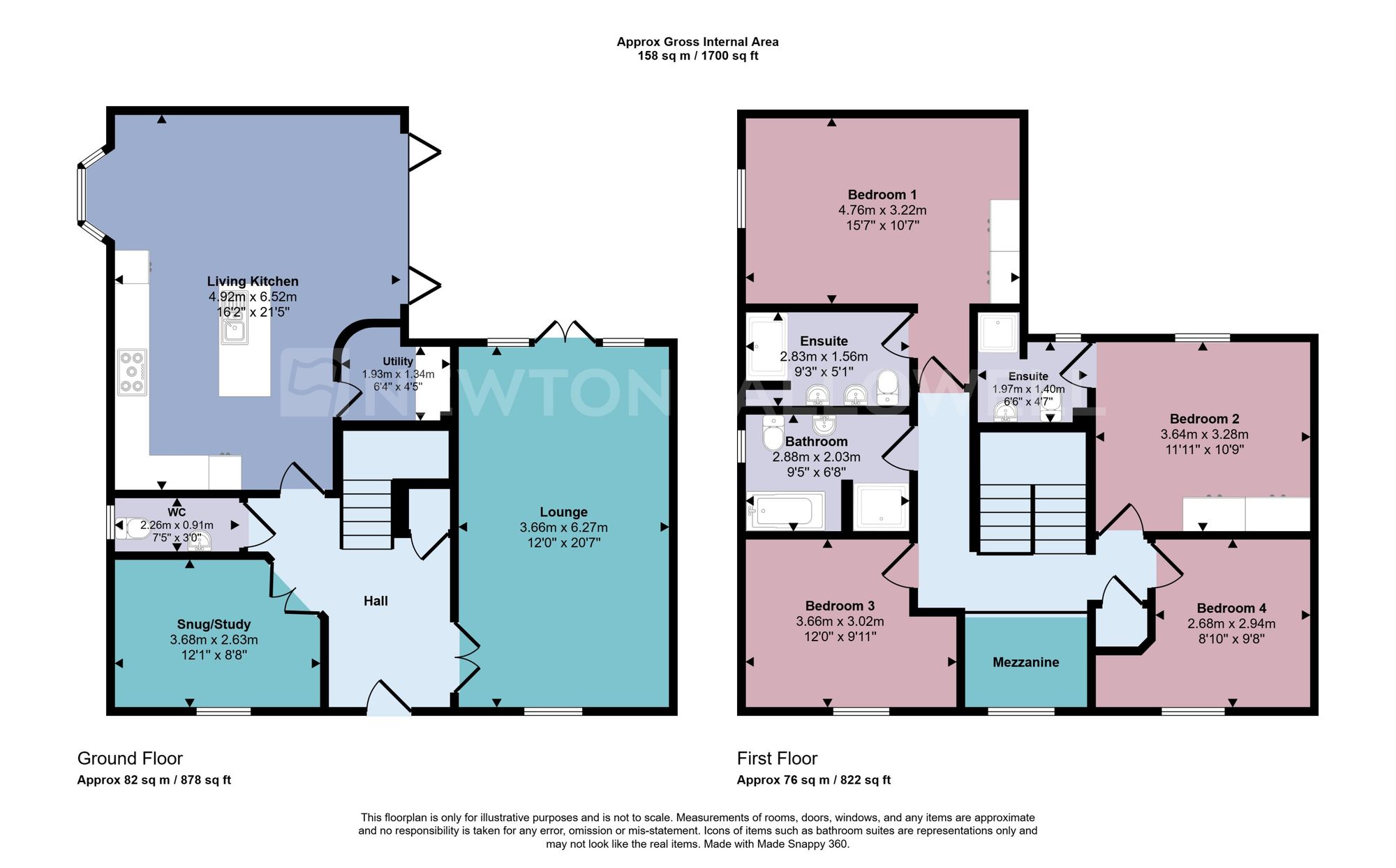 1 Baker Grove, Ibstock floorplan