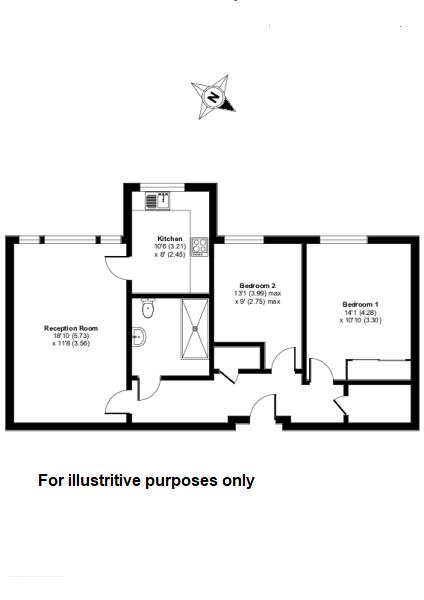 Flat 50 Marlborough Court,, Southfields Road, East Sussex floorplan