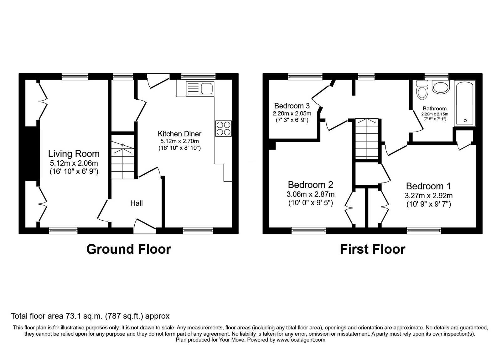 Kenilworth Drive, Ilkeston, Derbyshire, DE7 floorplan