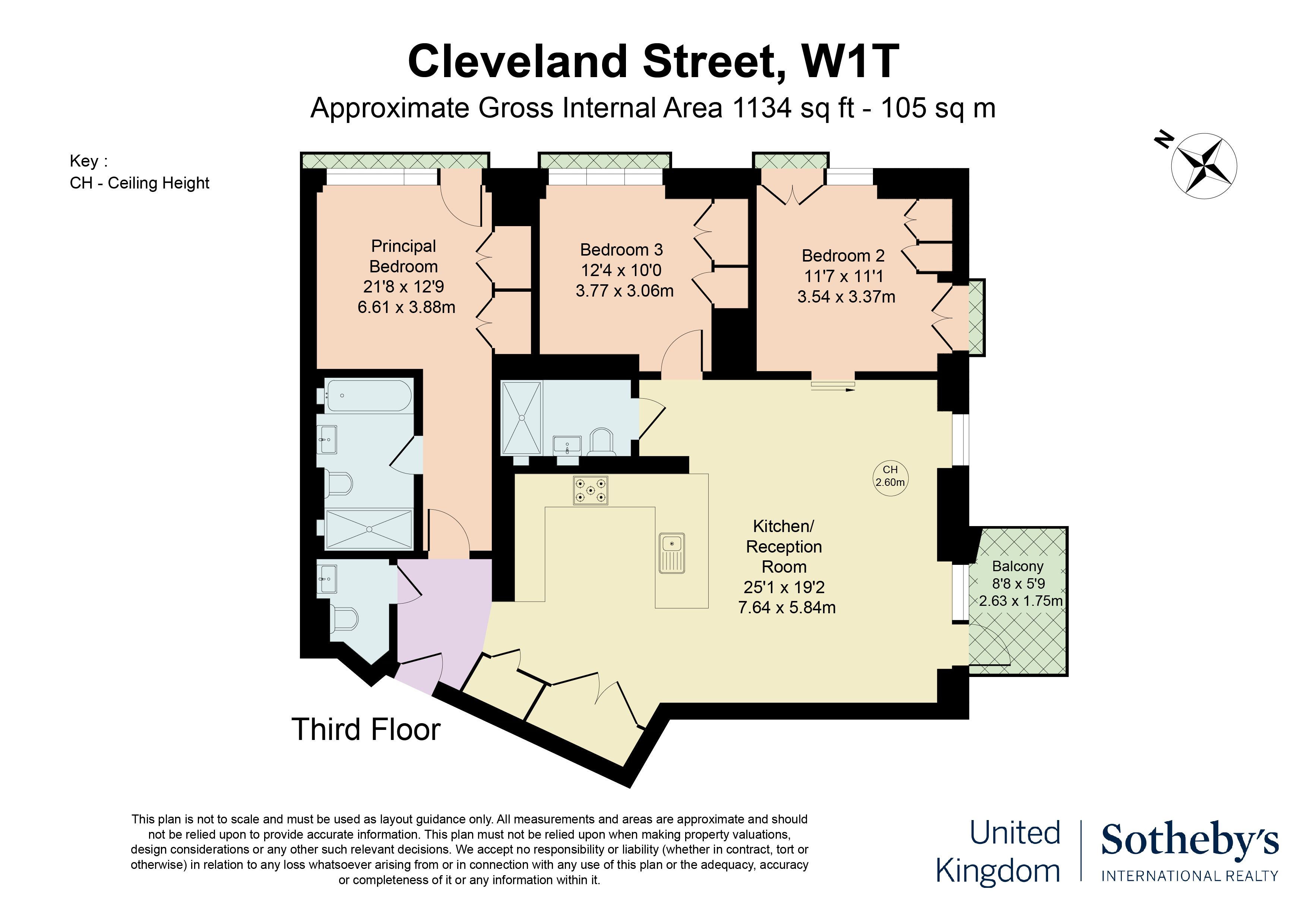101, Cleveland, Cleveland Street, London floorplan