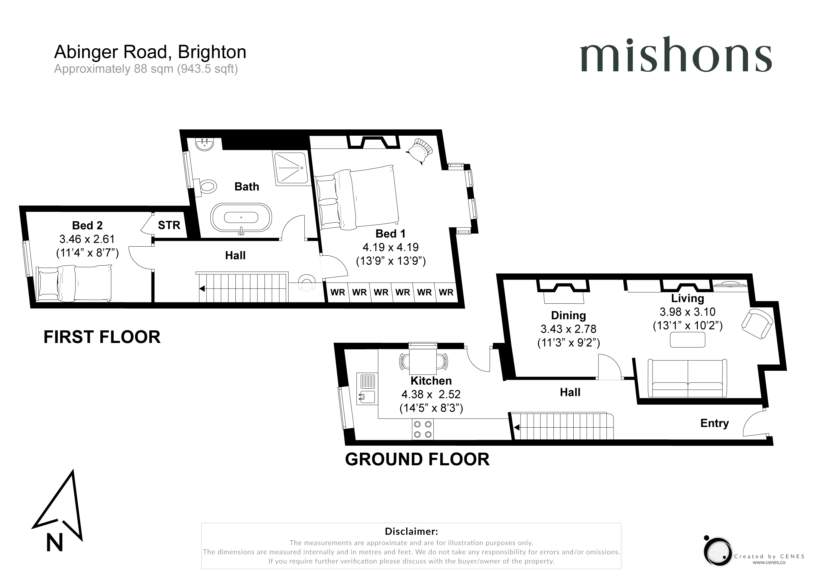 Abinger Road, Portslade, Brighton, East Sussex, BN41 floorplan